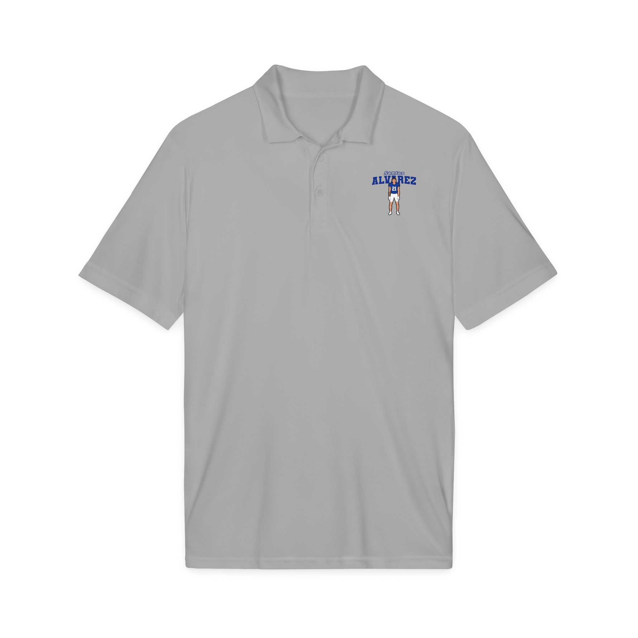 Performance Polo — character_name_arch in Silver