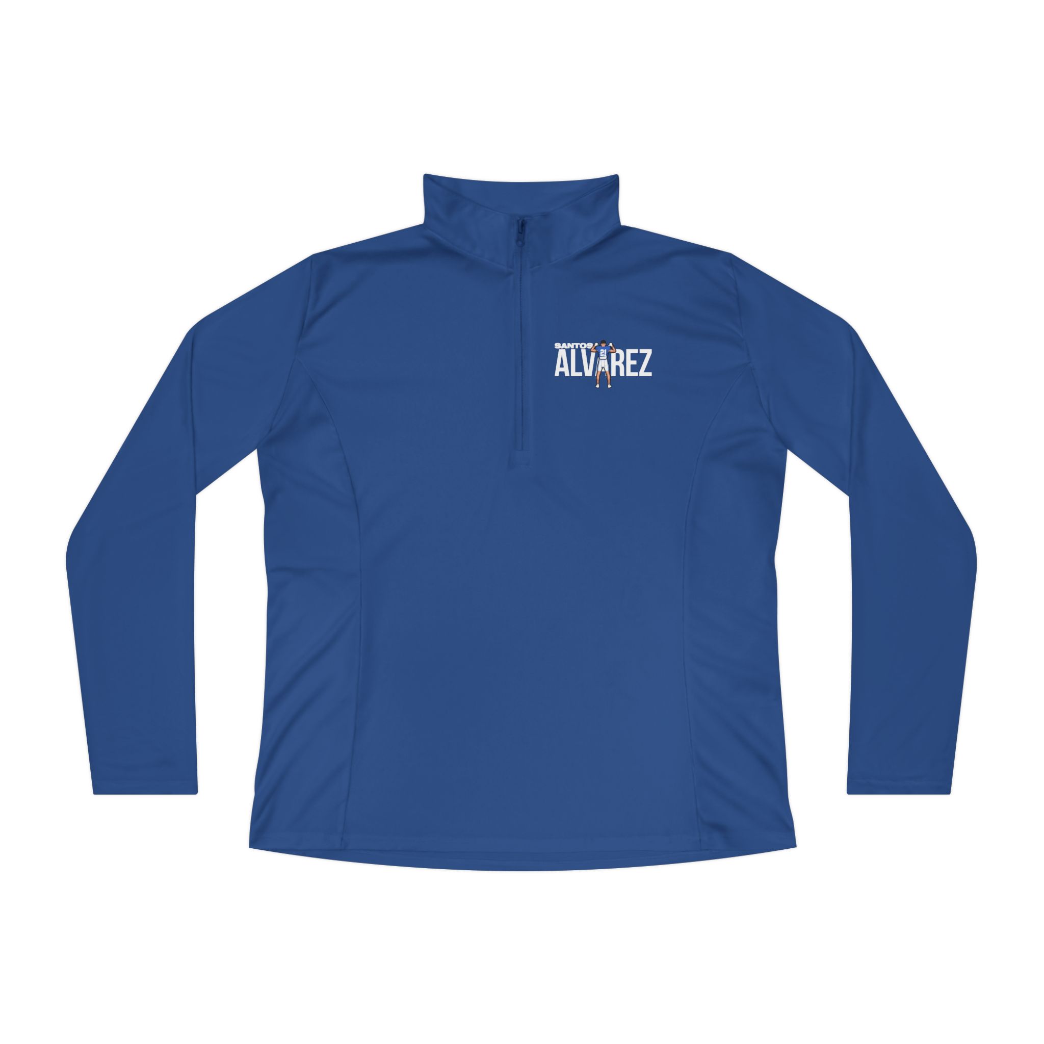 Women's Q-Zip Pullover — character_player_name in Royal