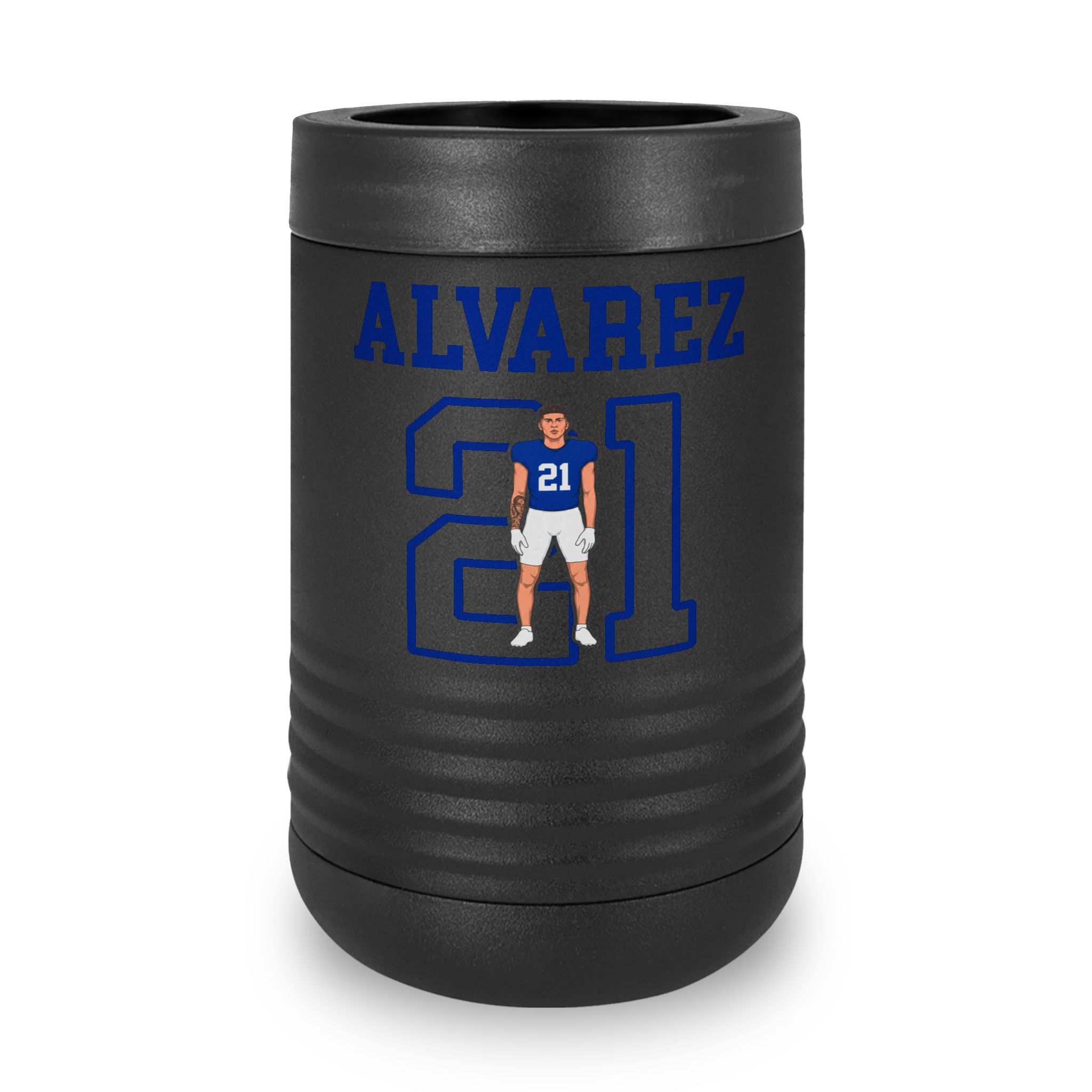 Stainless Can Cooler — character_shirsey in Black
