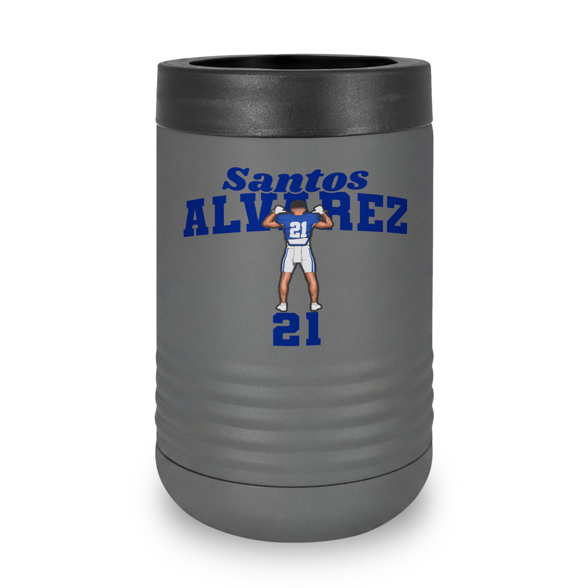Stainless Can Cooler — character_signature_arch in Grey