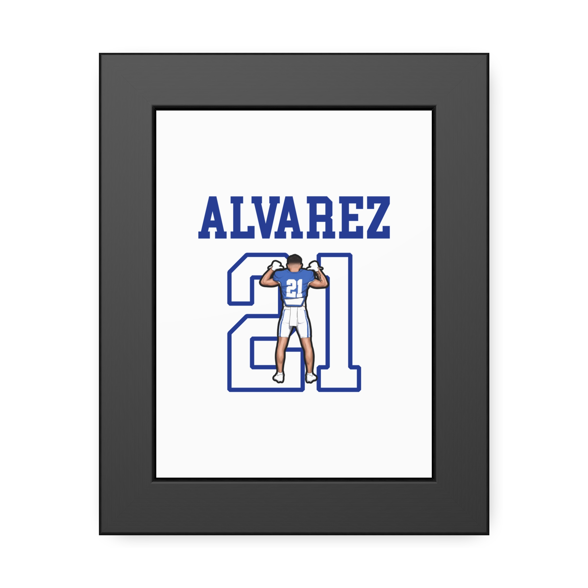 Framed Poster — character_shirsey in Black