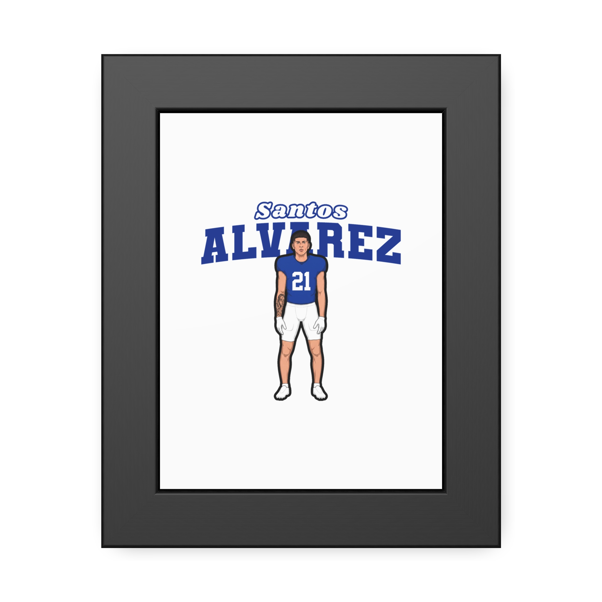 Framed Poster — character_name_arch in Black