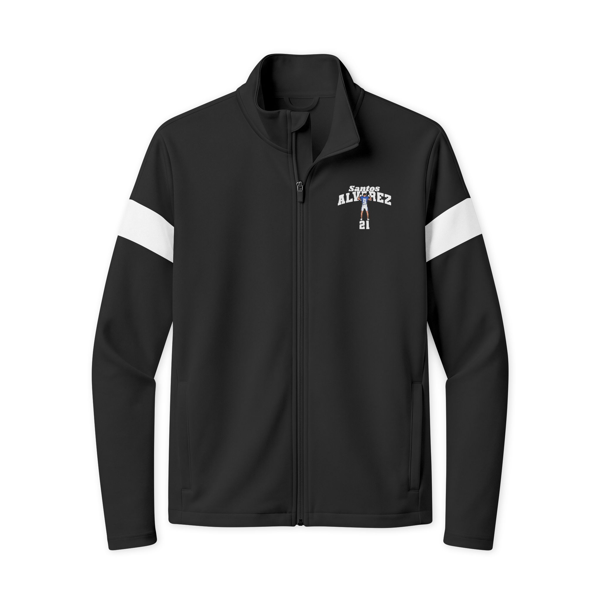 Travel Full-Zip Jacket — character_signature_arch in Black/ White