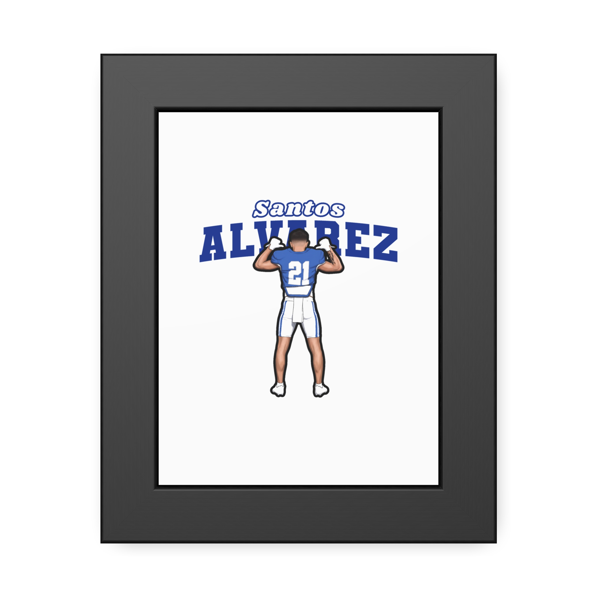 Framed Poster — character_name_arch in Black