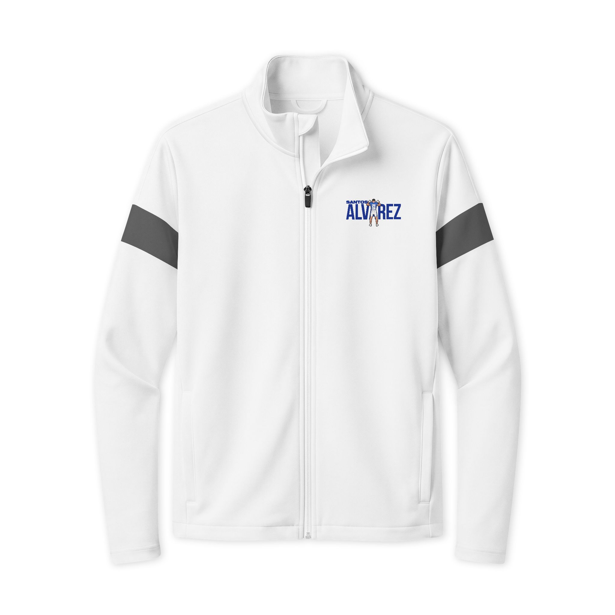 Travel Full-Zip Jacket — character_player_name in White/ Iron Grey