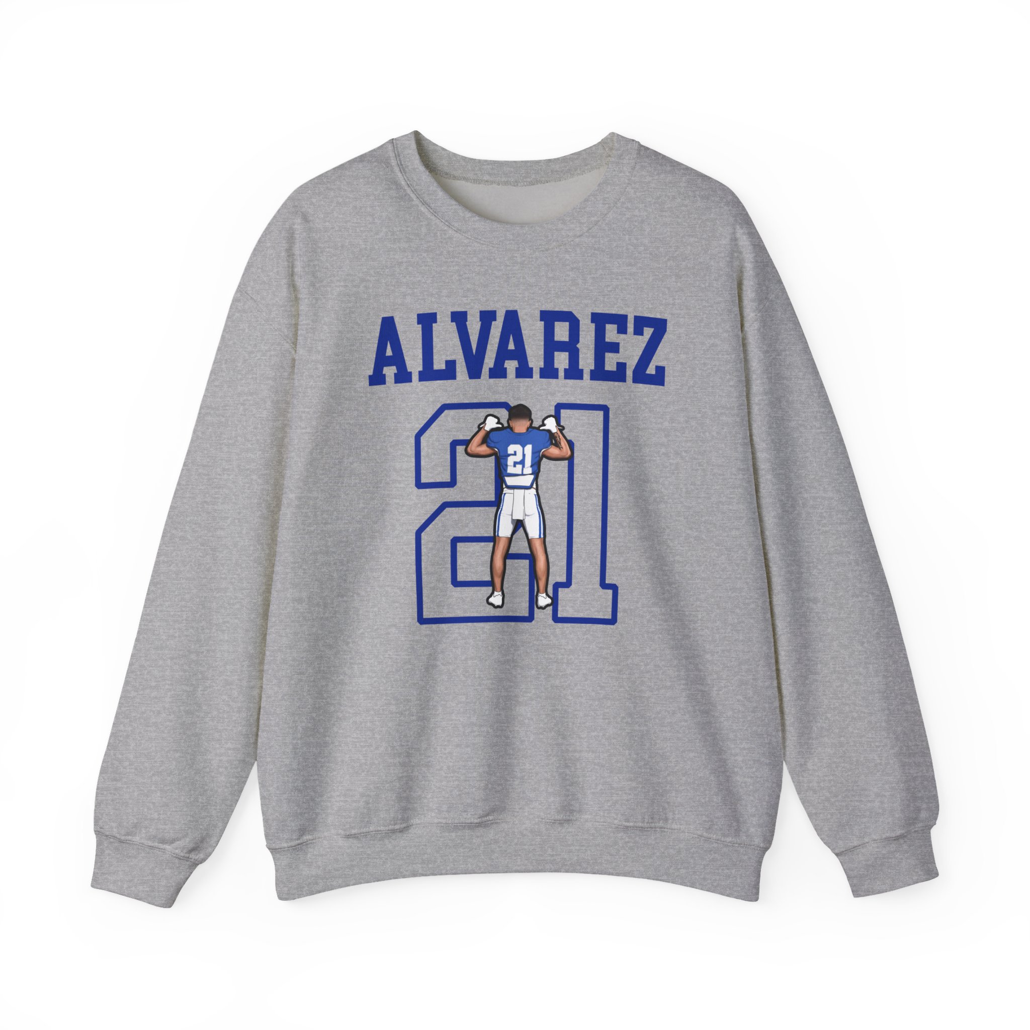 Crewneck Sweatshirt — character_shirsey in Grey