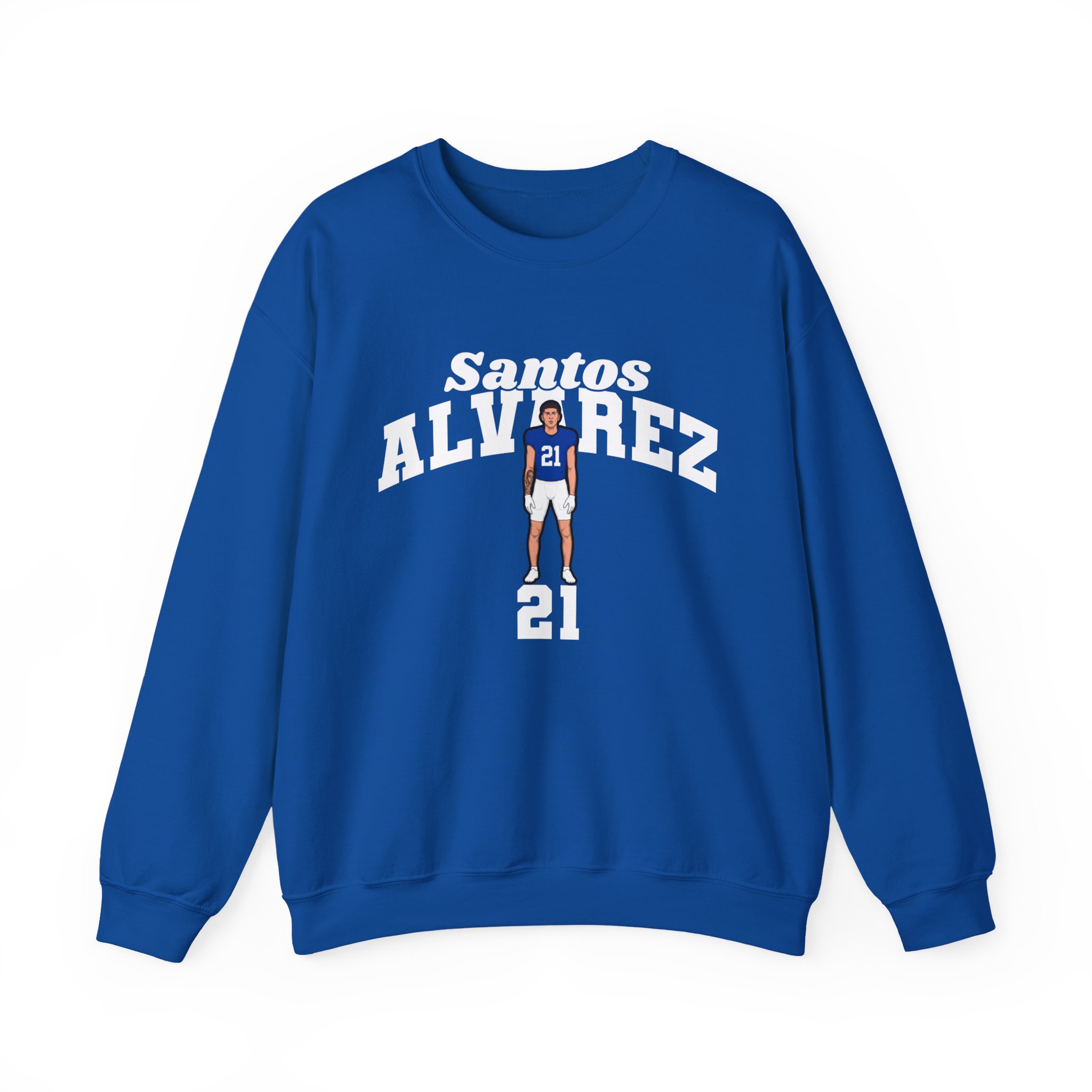 Crewneck Sweatshirt — character_signature_arch in Royal