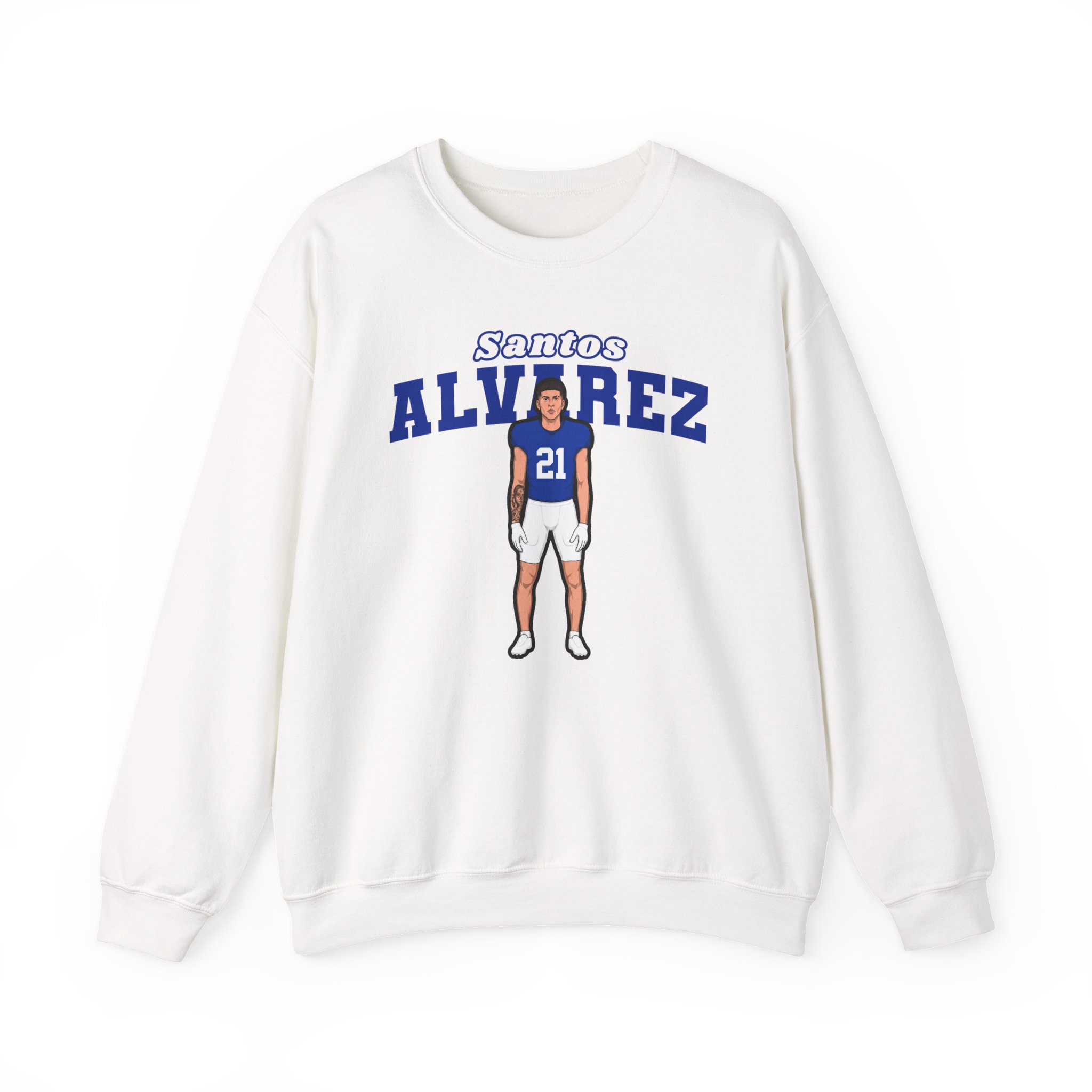Crewneck Sweatshirt — character_name_arch in White