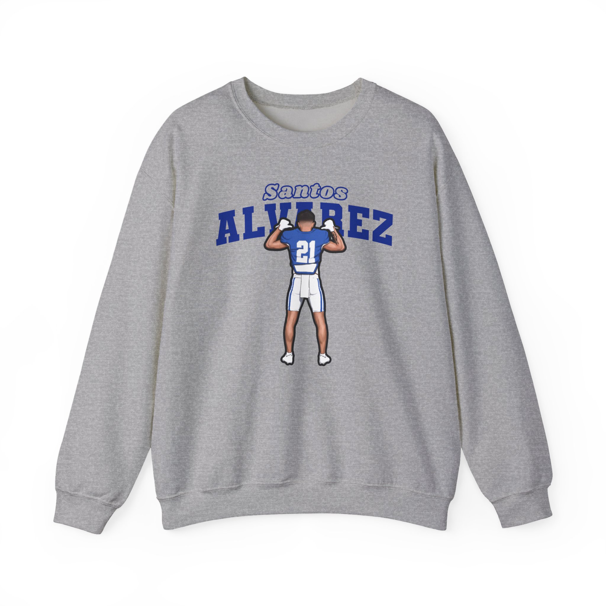 Crewneck Sweatshirt — character_name_arch in Grey