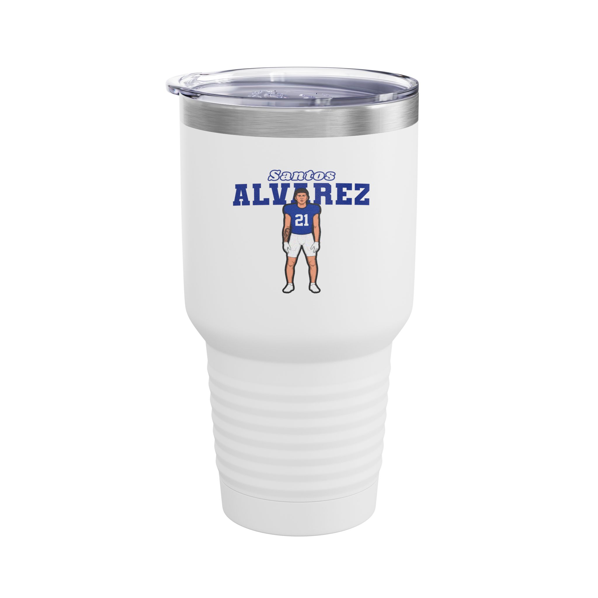 30oz Tumbler — character_name_arch in White