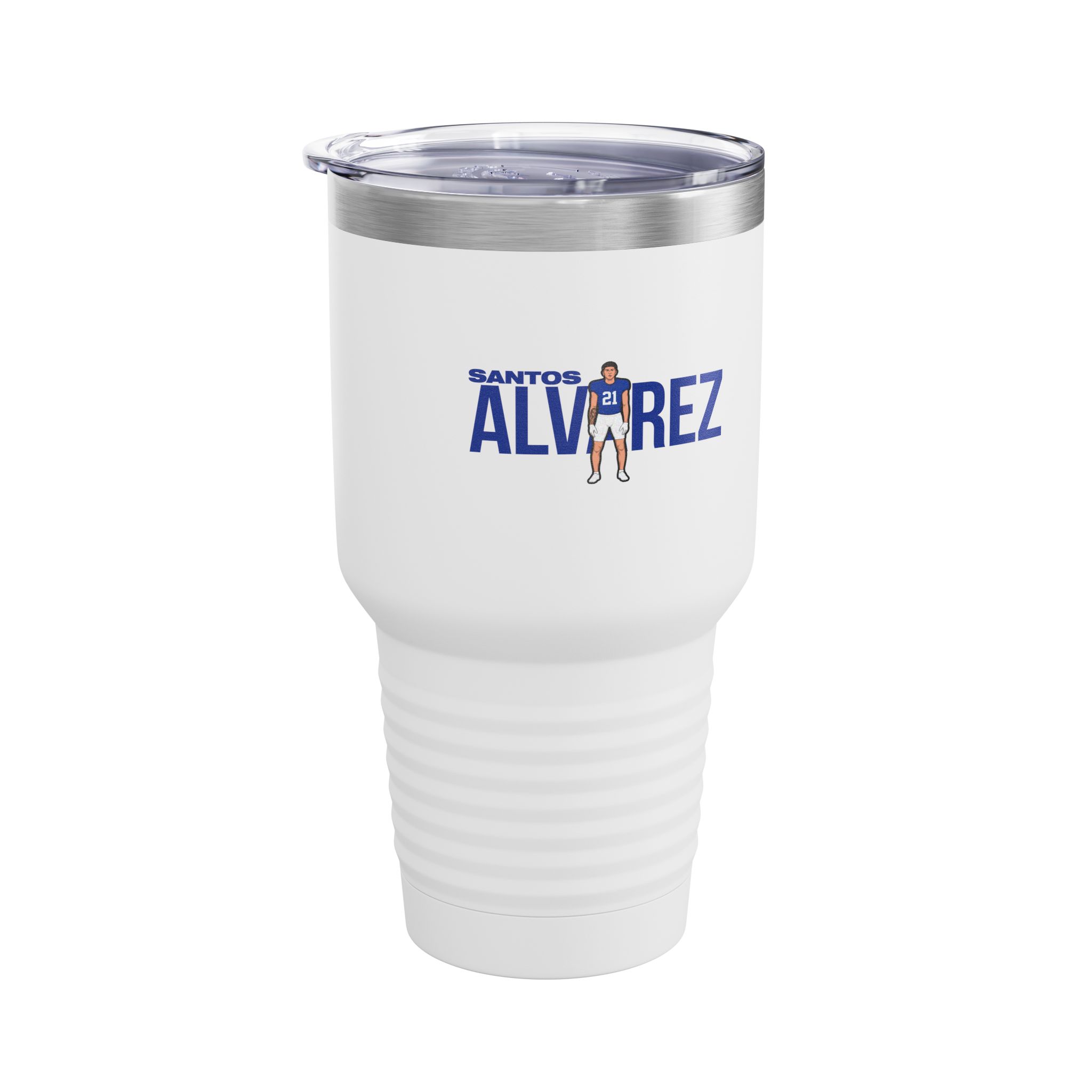30oz Tumbler — character_player_name in White