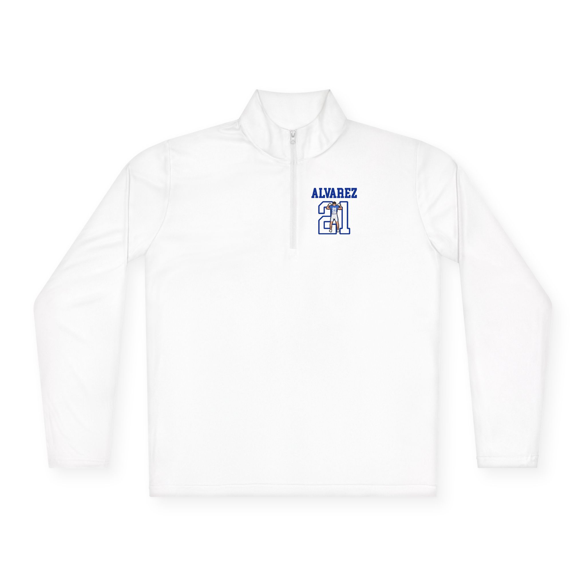 Q-Zip Pullover — character_shirsey in White