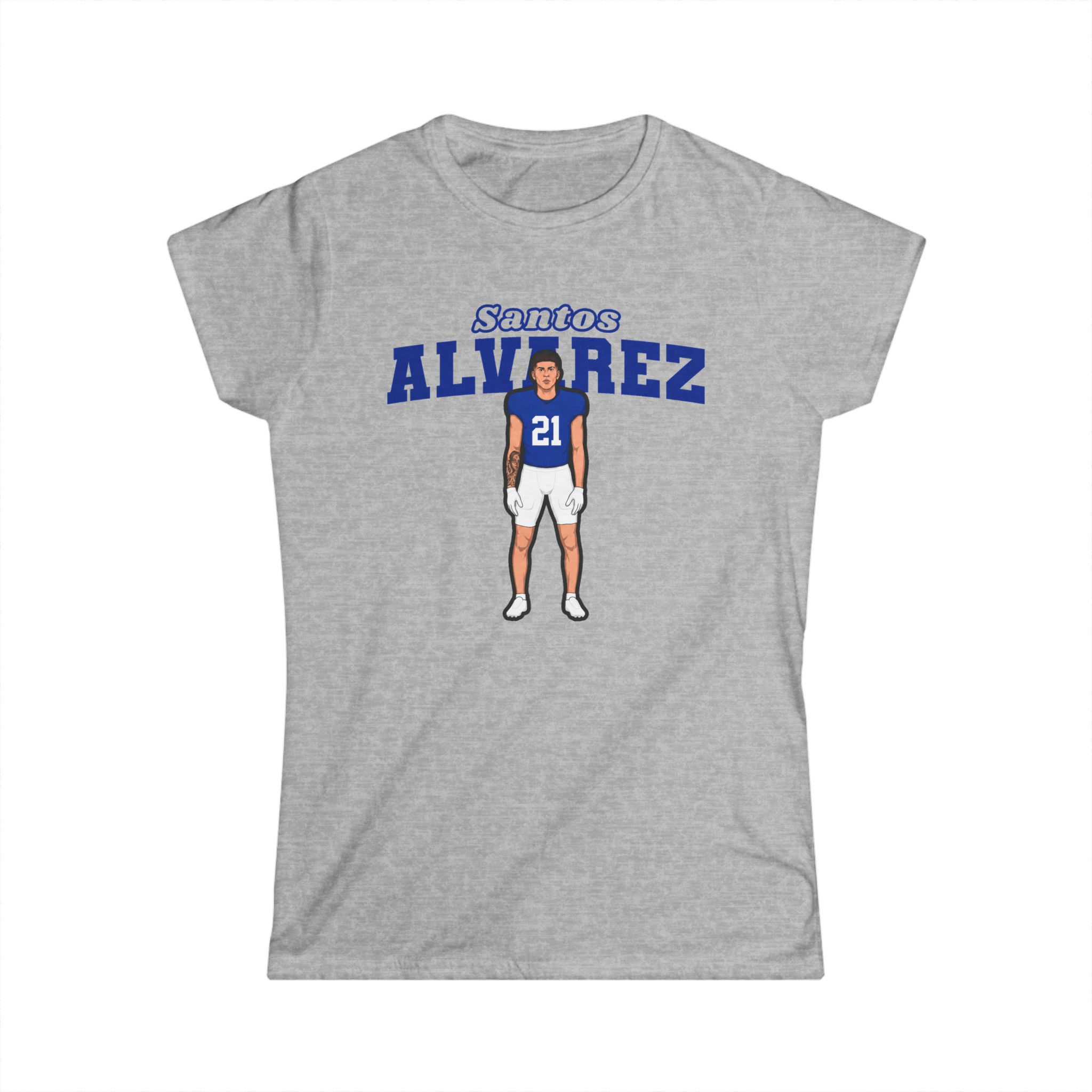 Women's Softstyle Tee — character_name_arch in Grey