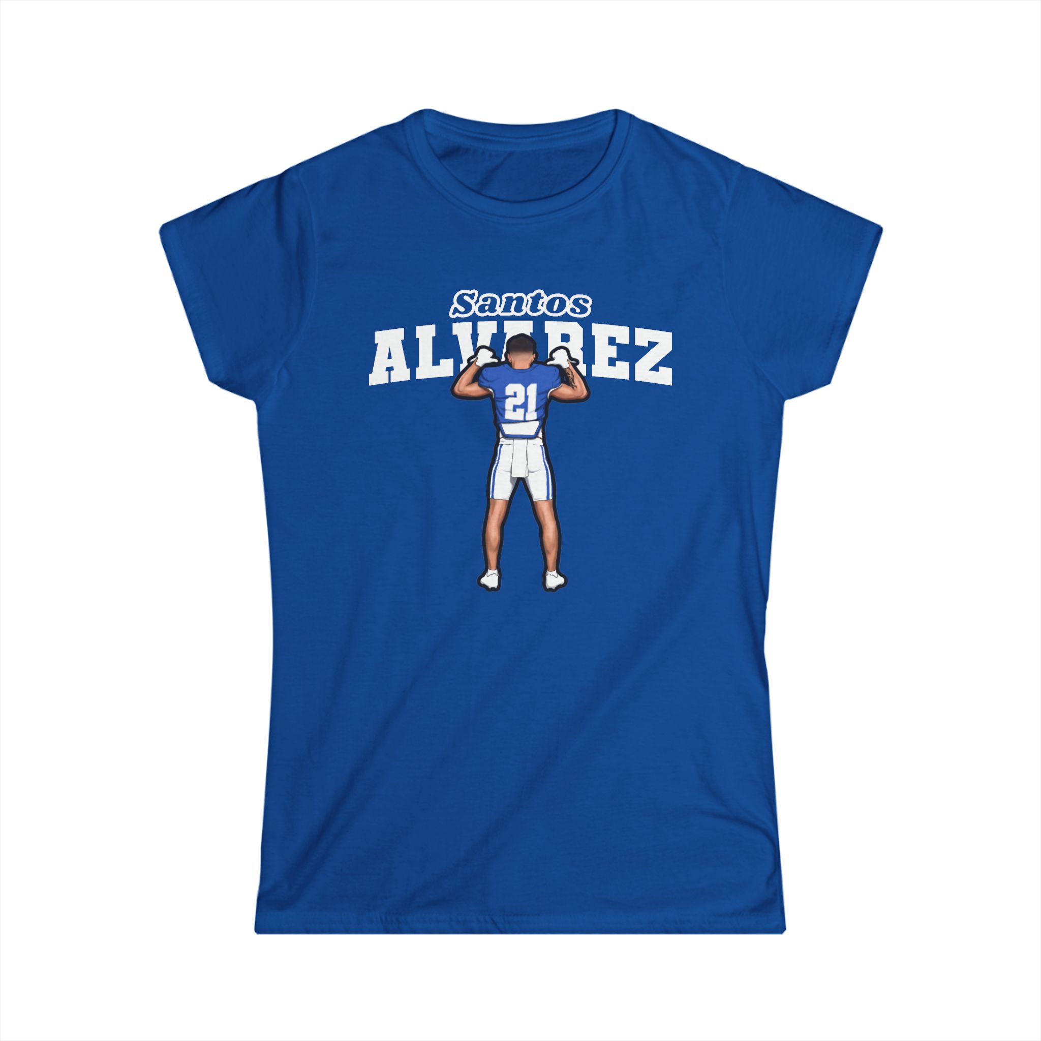 Women's Softstyle Tee — character_name_arch in Royal