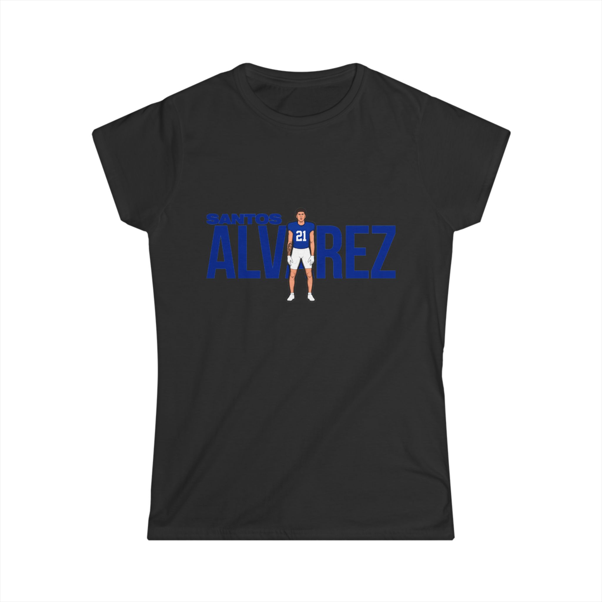 Women's Softstyle Tee — character_player_name in Black