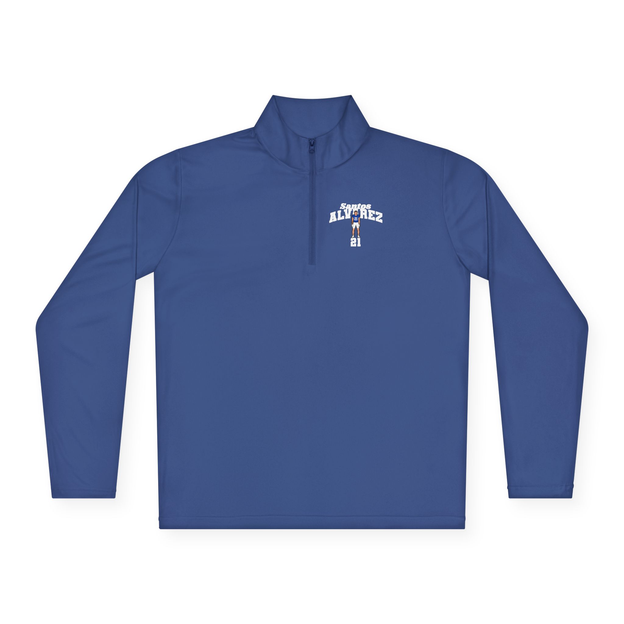 Q-Zip Pullover — character_signature_arch in Royal