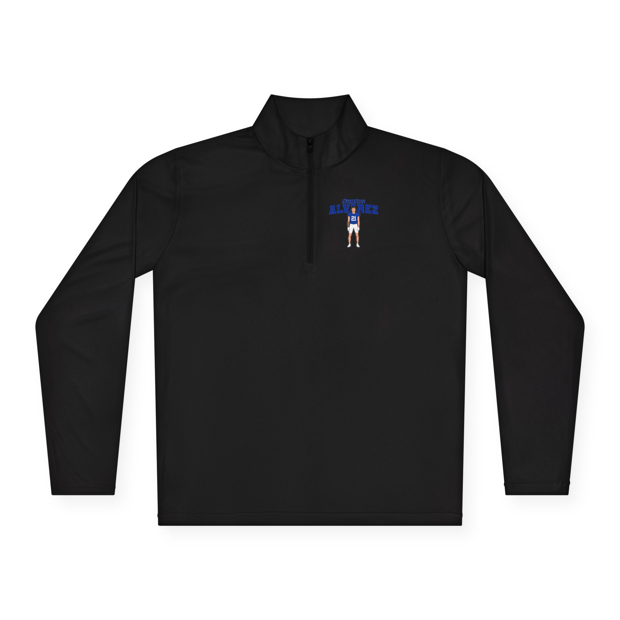 Q-Zip Pullover — character_name_arch in Black