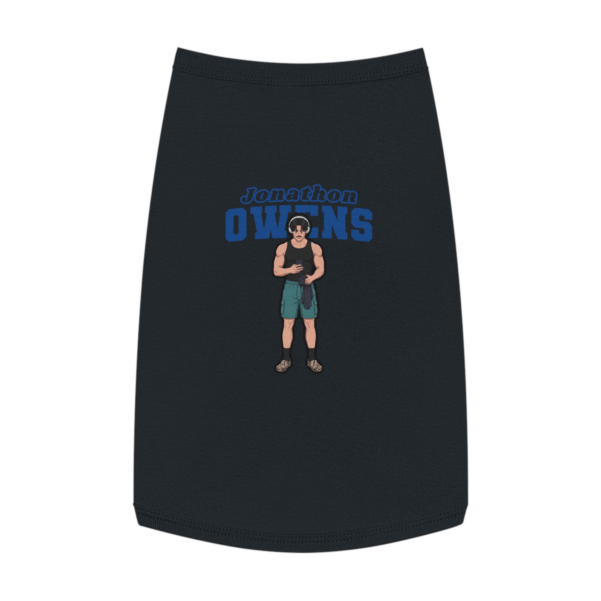 Pet Tank Top — character_name_arch in Black