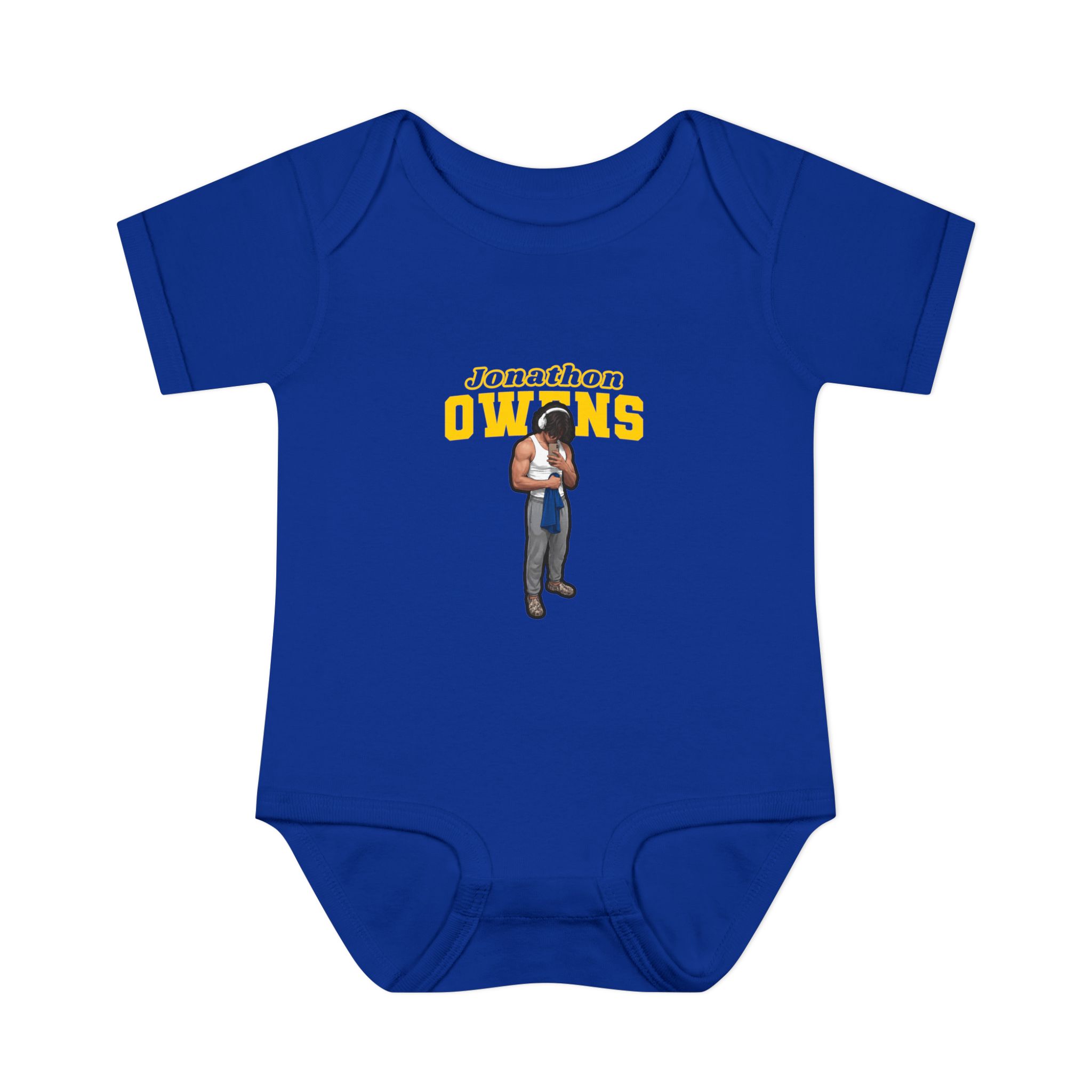 Baby Onesie — character_name_arch in Royal