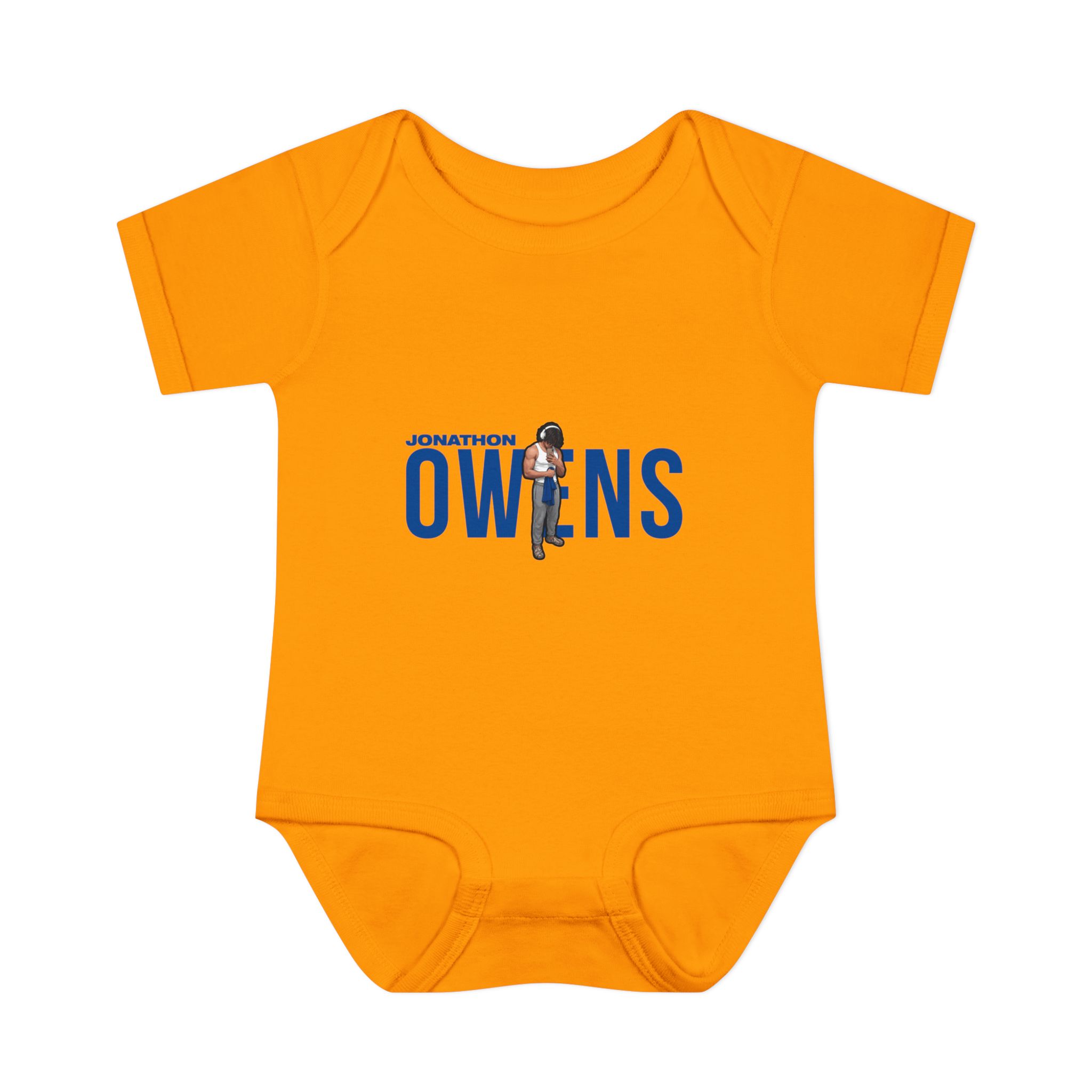 Baby Onesie — character_player_name in Gold
