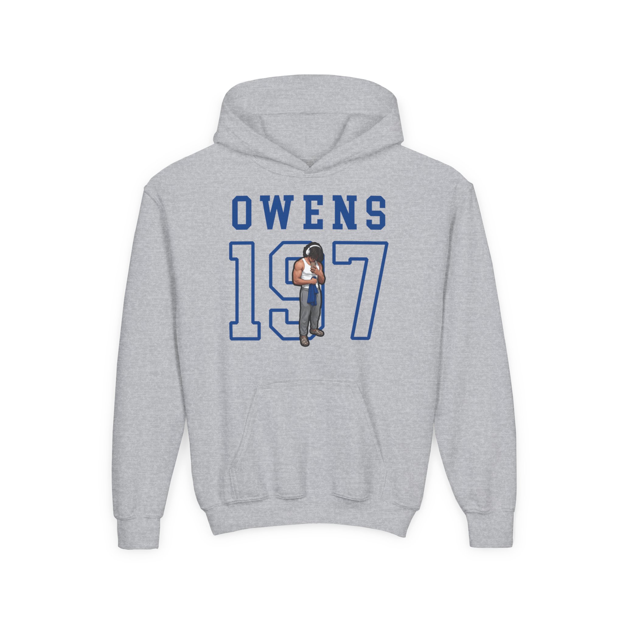 Youth Hoodie — character_shirsey in Grey