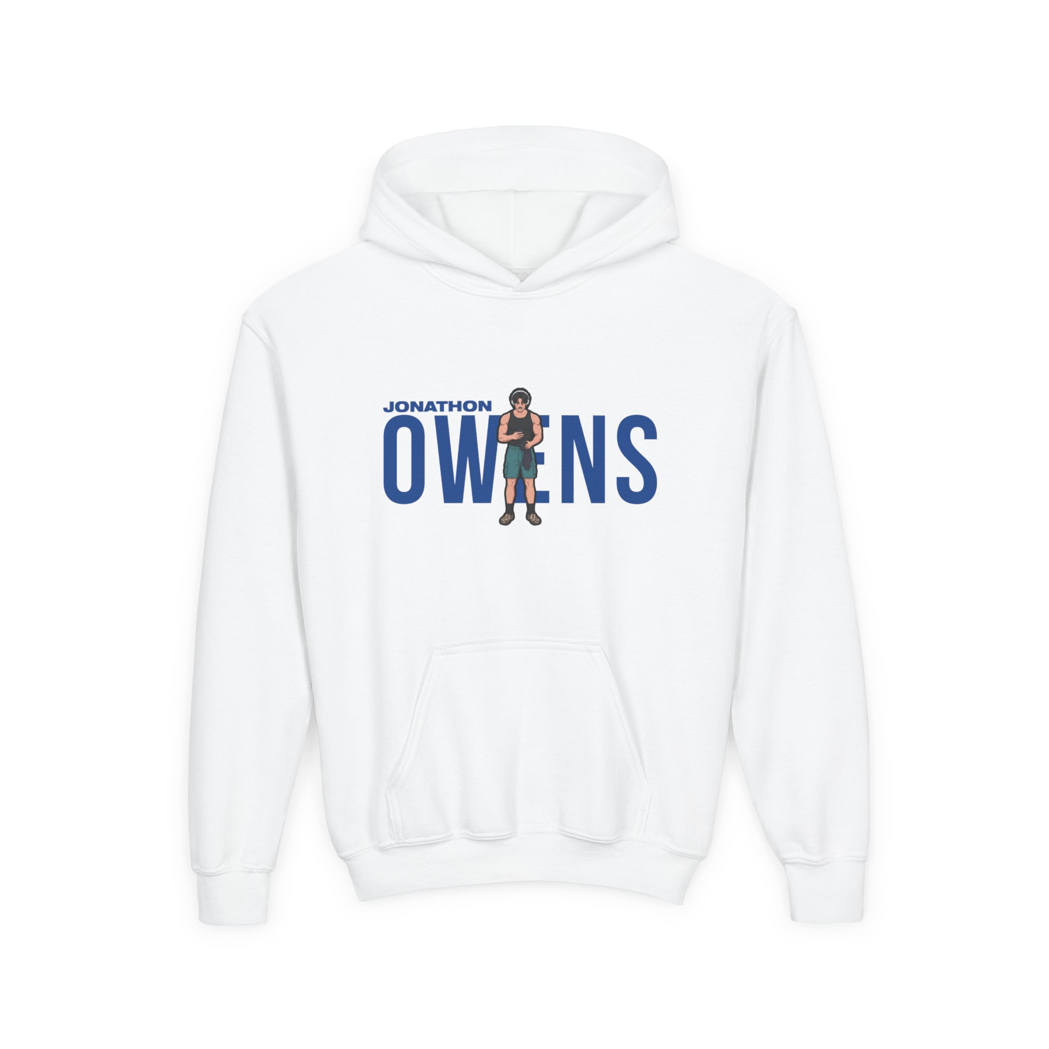 Youth Hoodie — character_player_name in White