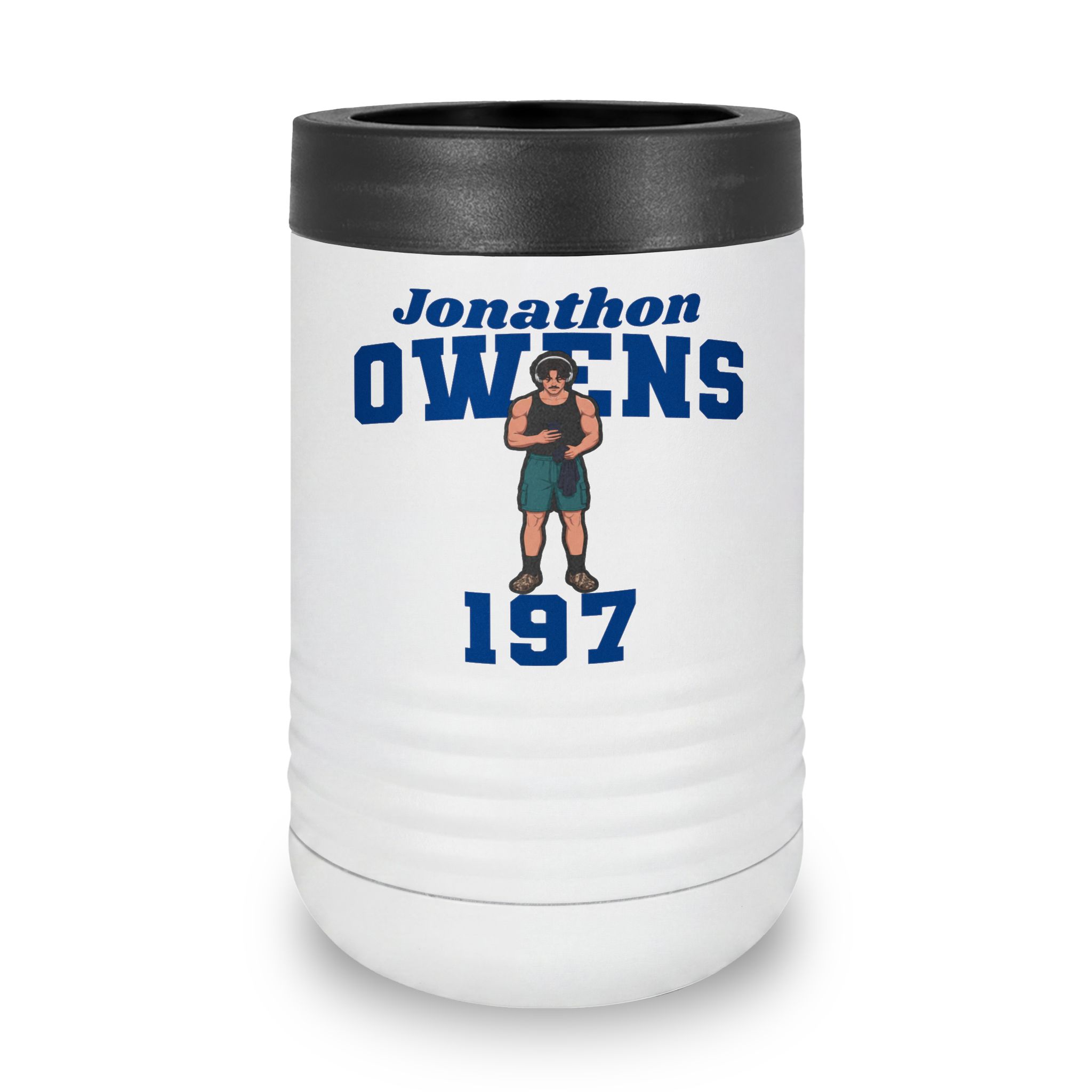 Stainless Can Cooler — character_signature_arch in White