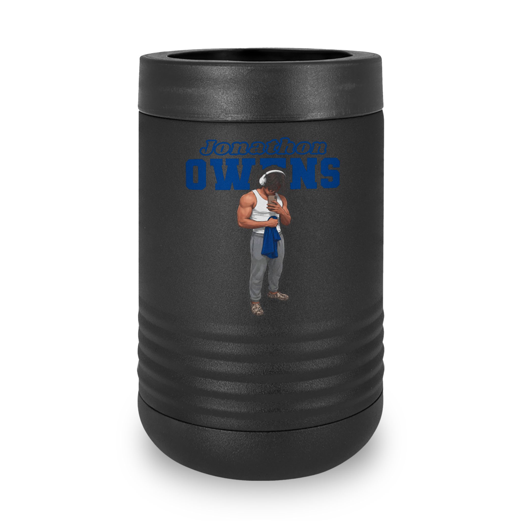 Stainless Can Cooler — character_name_arch in Black