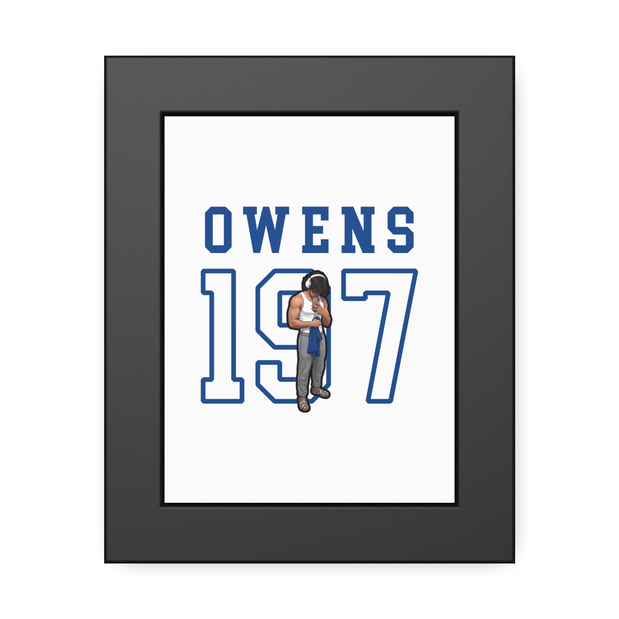 Framed Poster — character_shirsey in Black