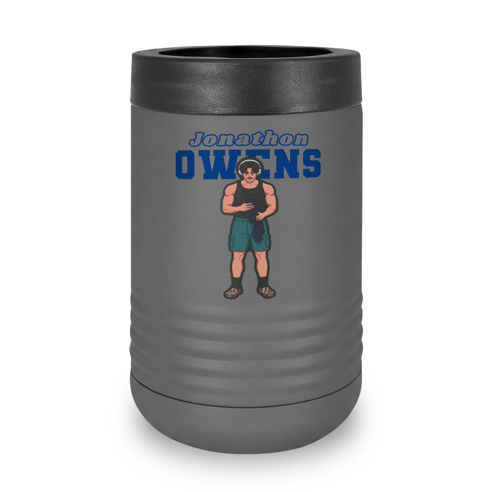 Stainless Can Cooler — character_name_arch in Grey