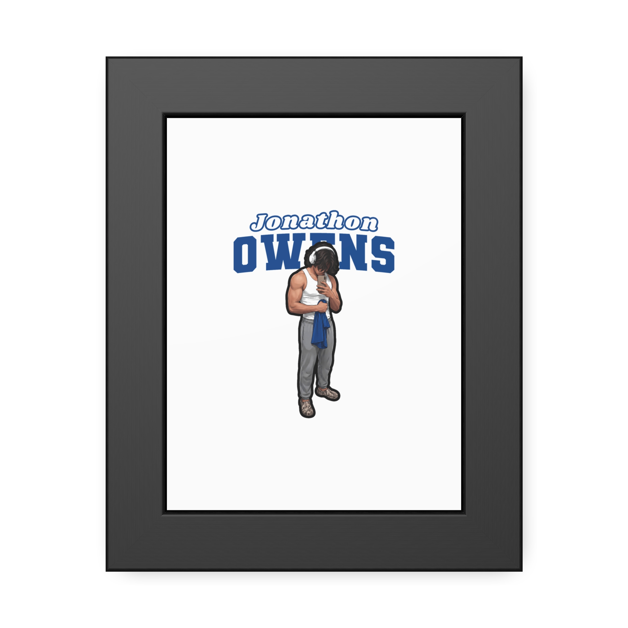 Framed Poster — character_name_arch in Black