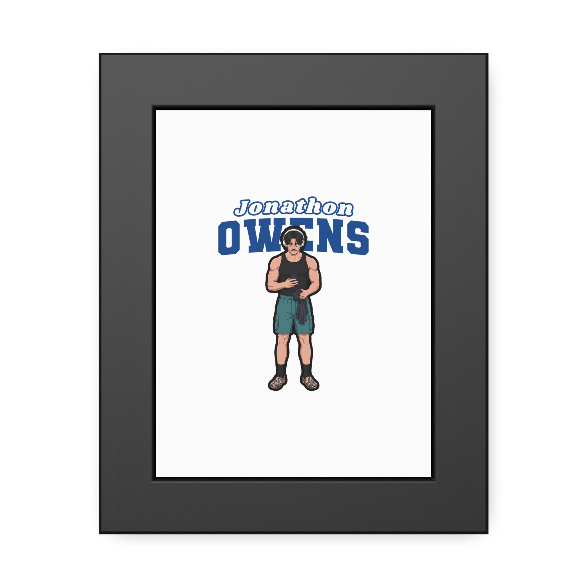 Framed Poster — character_name_arch in Black