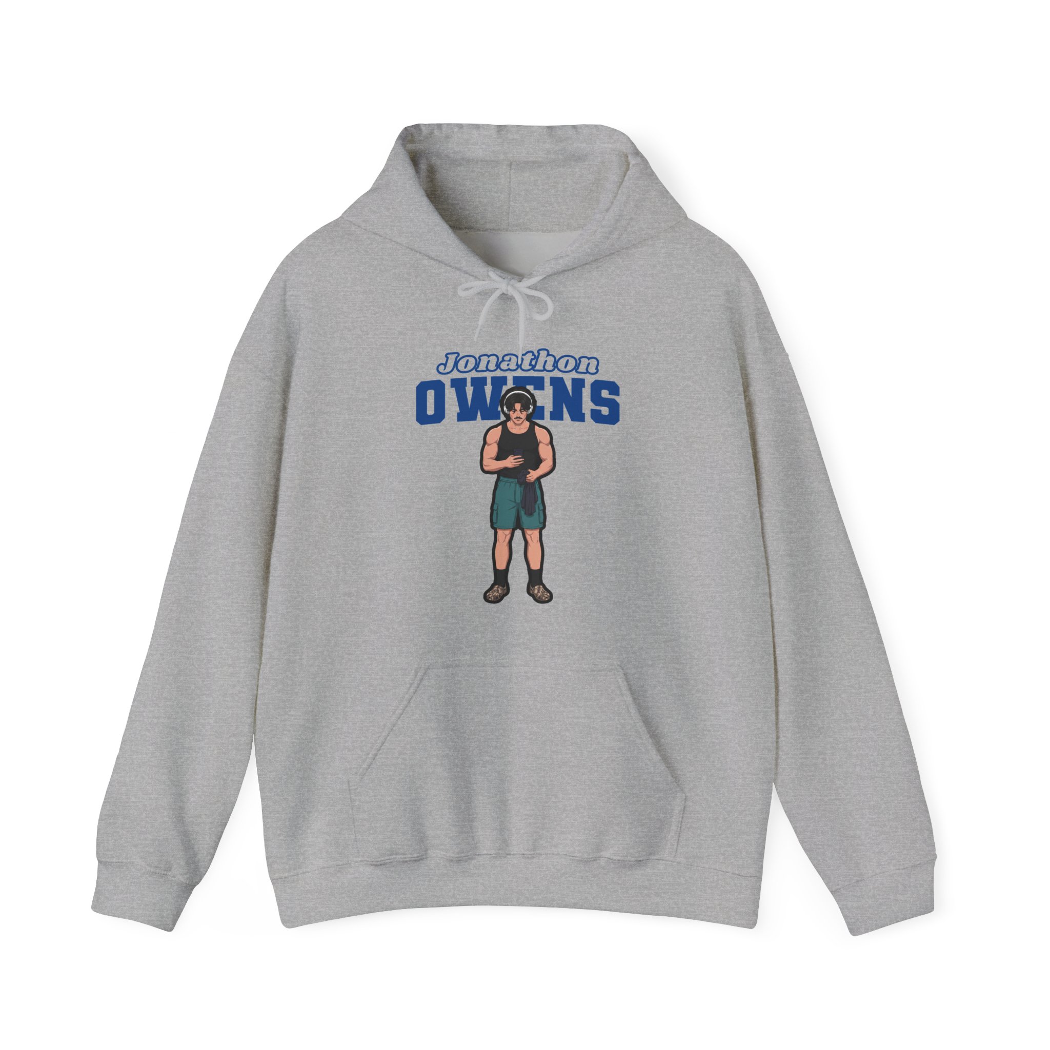 Hoodie — character_name_arch in Grey