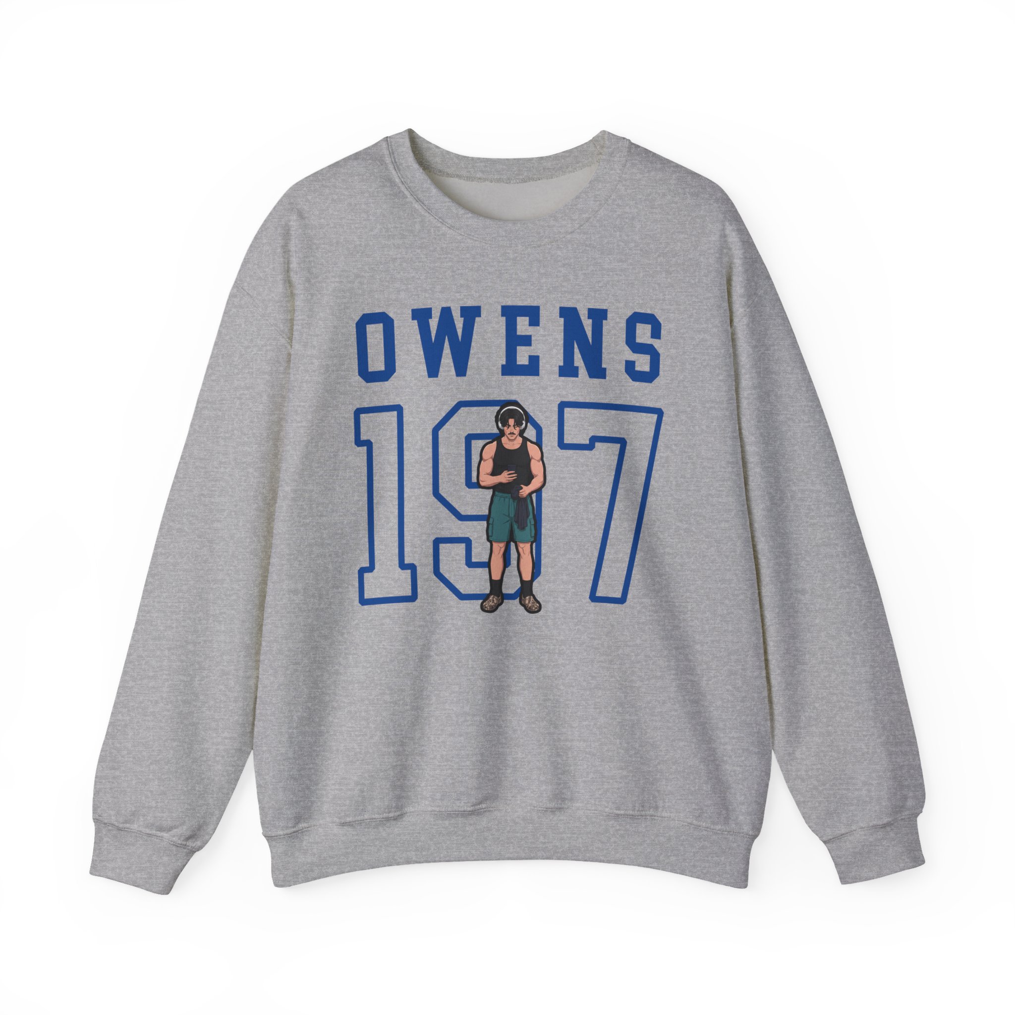 Crewneck Sweatshirt — character_shirsey in Grey