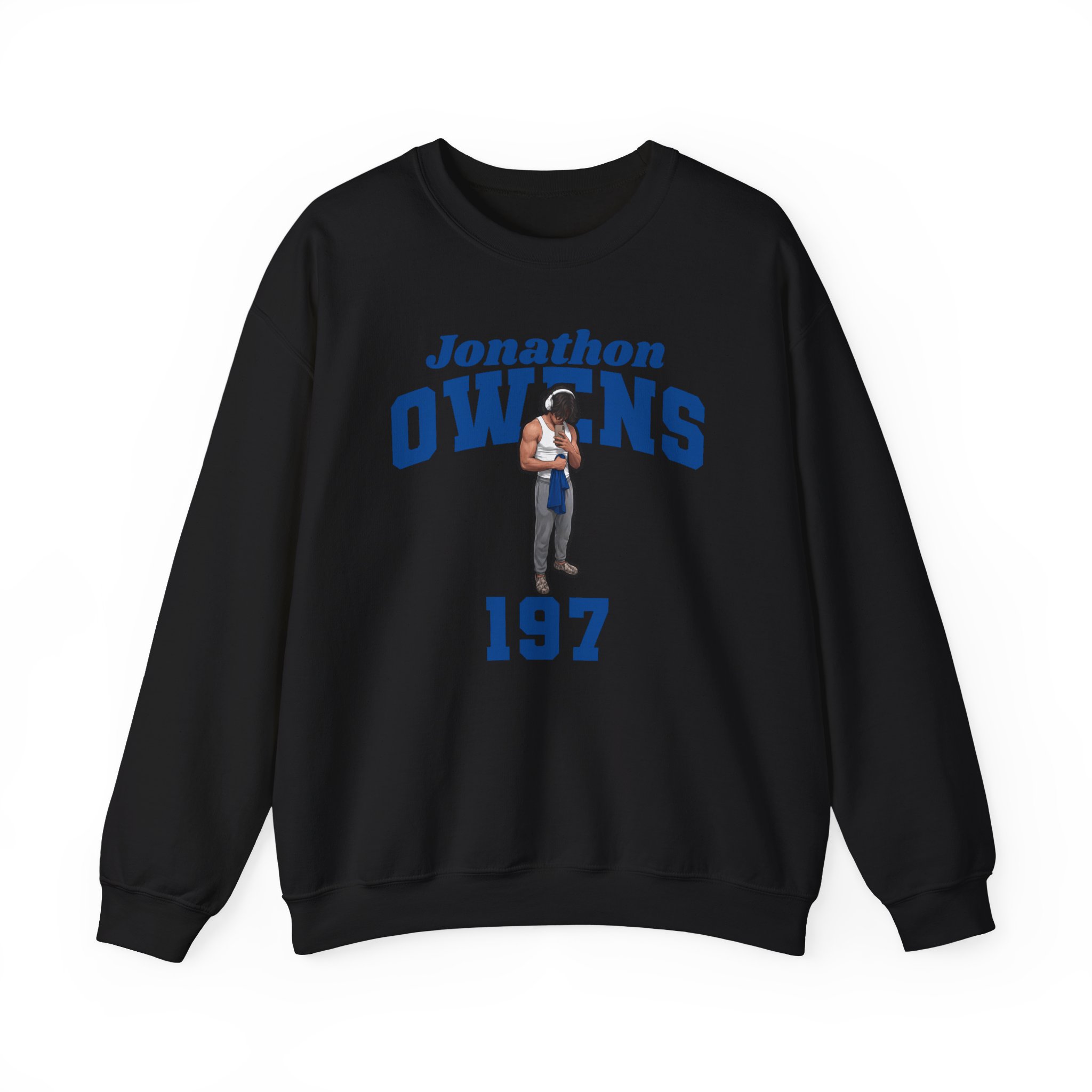 Crewneck Sweatshirt — character_signature_arch in Black