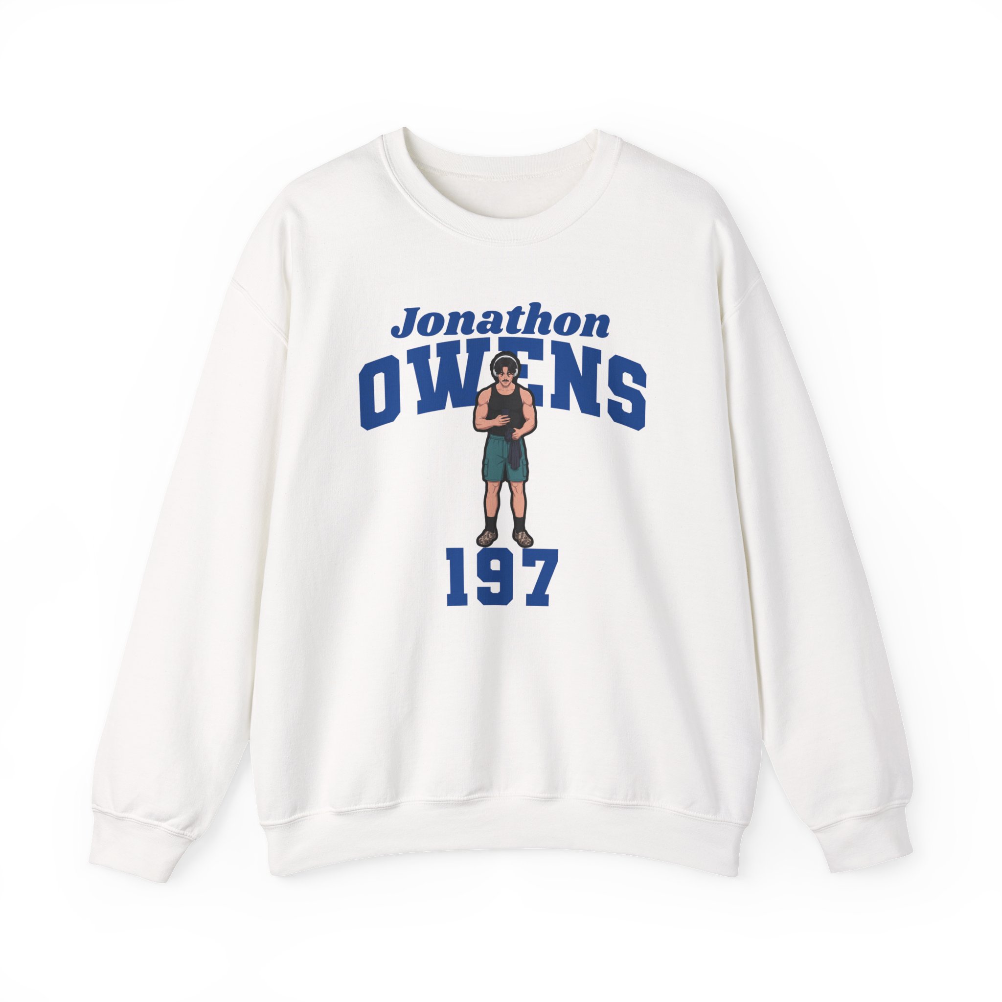 Crewneck Sweatshirt — character_signature_arch in White