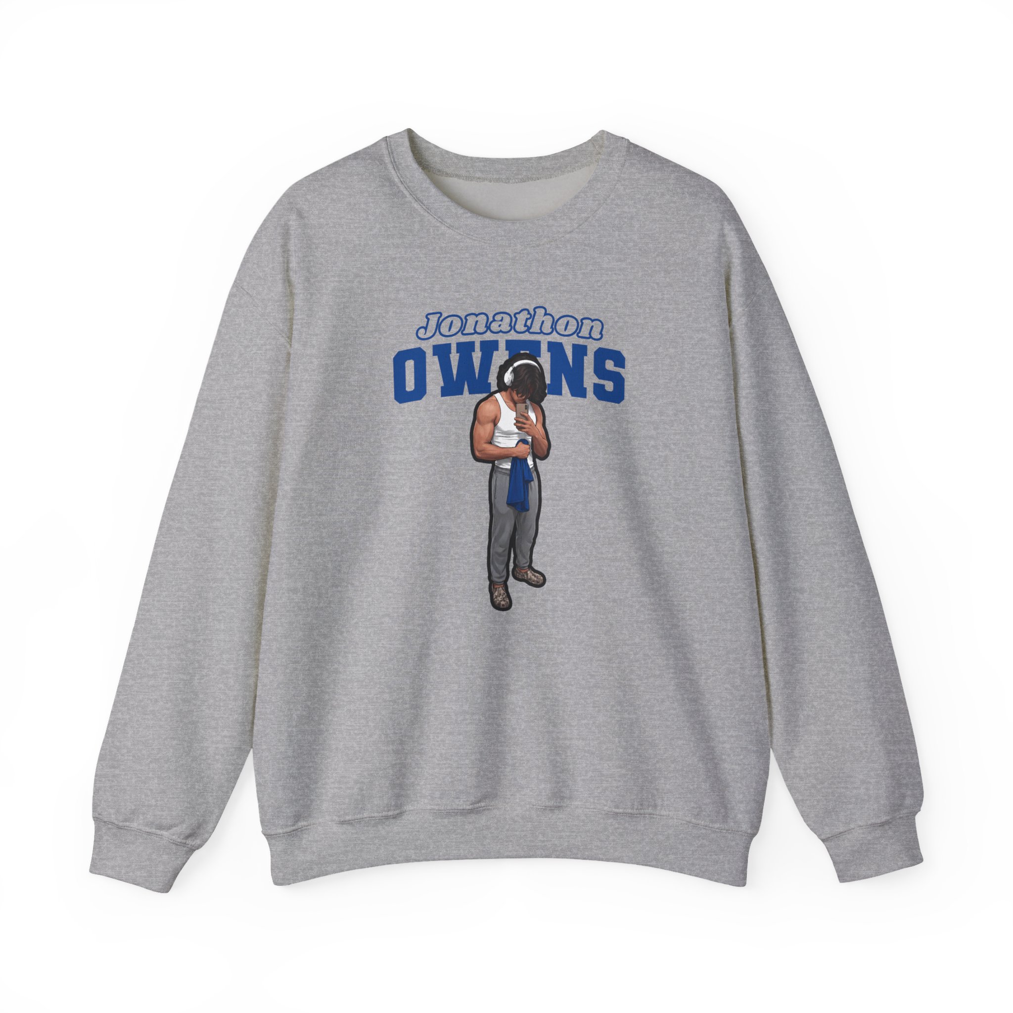 Crewneck Sweatshirt — character_name_arch in Grey
