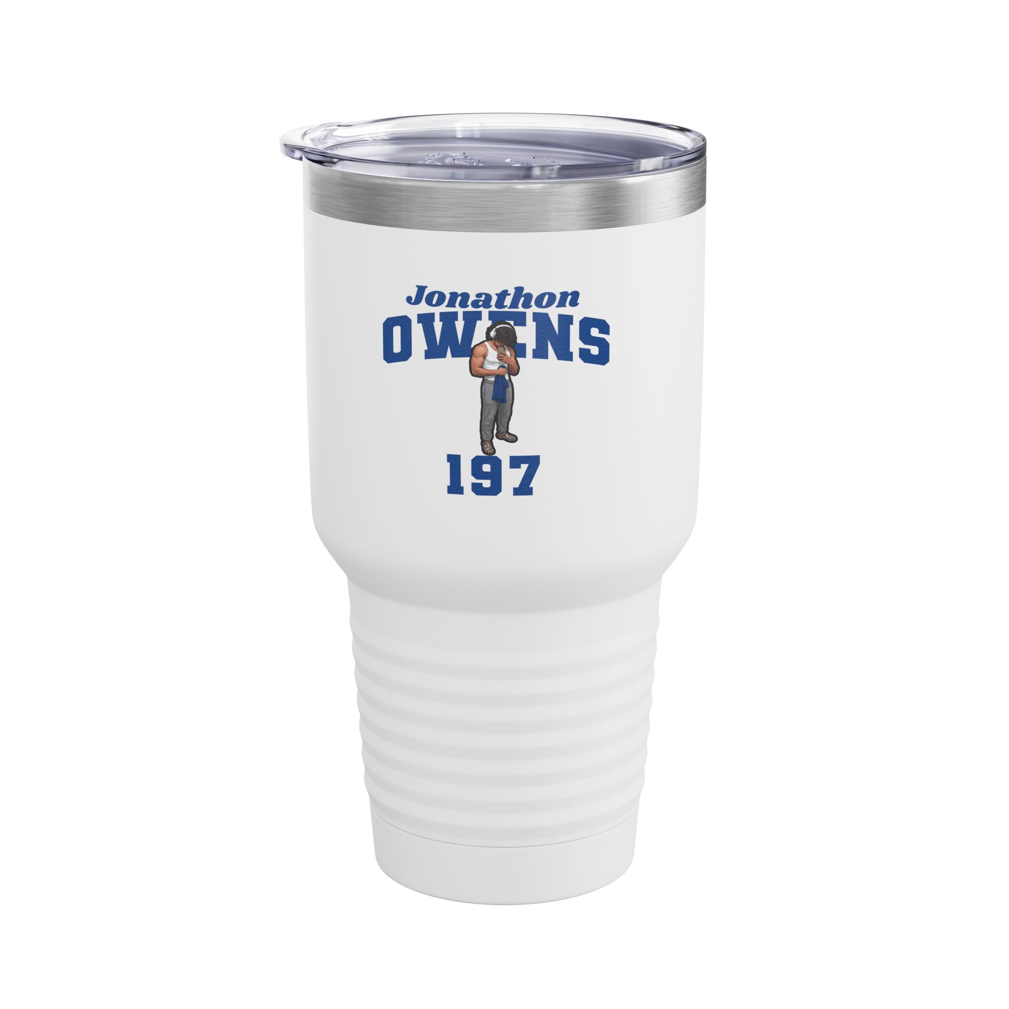 30oz Tumbler — character_signature_arch in White