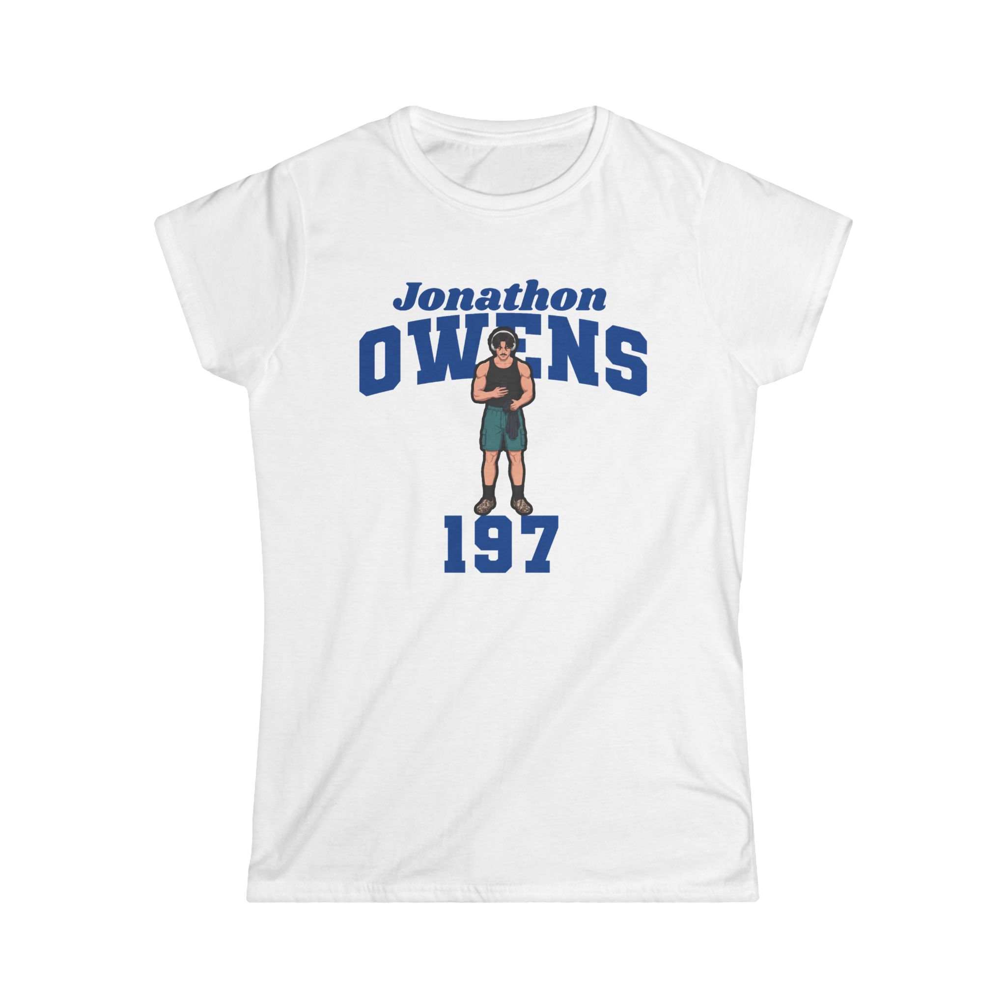 Women's Softstyle Tee — character_signature_arch in White