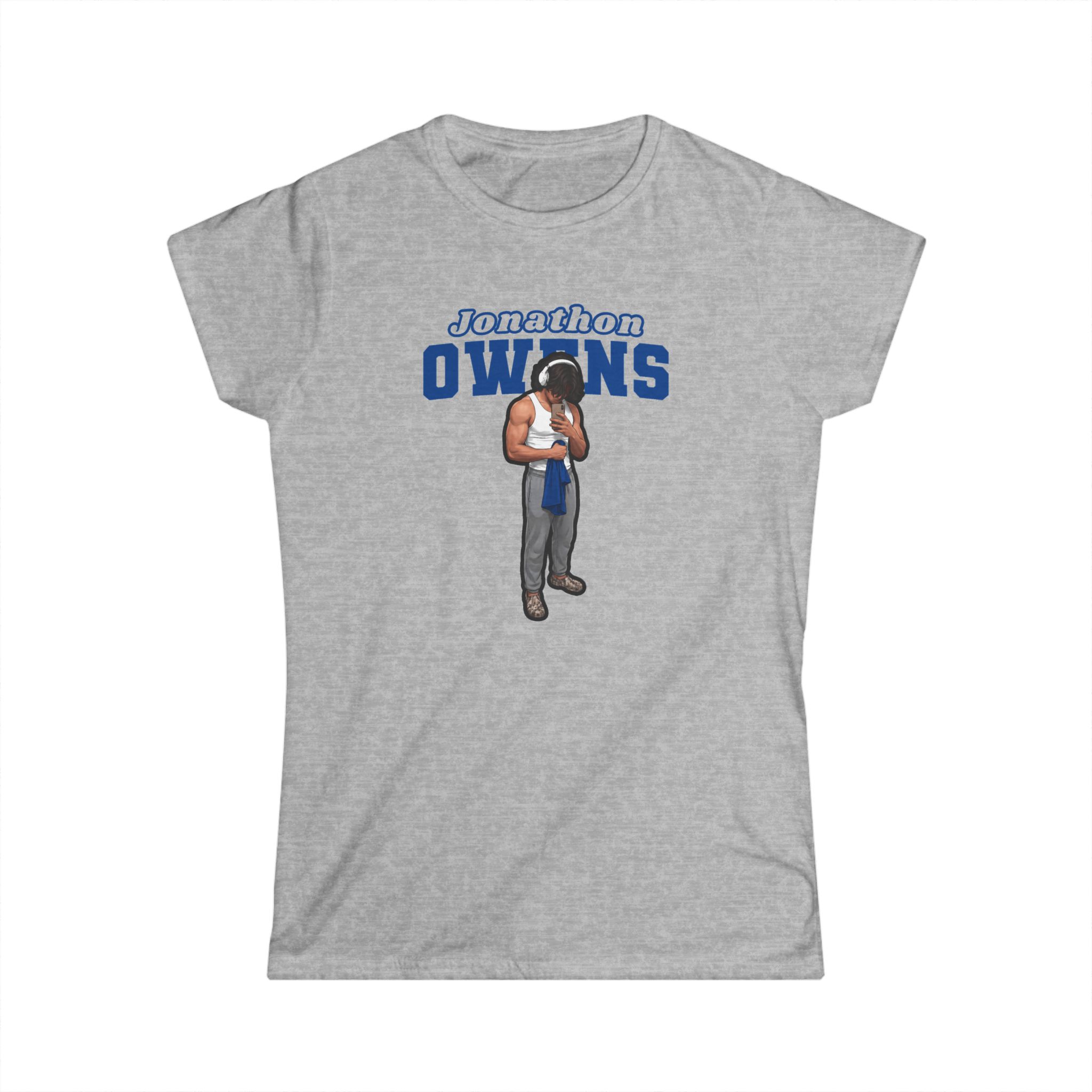 Women's Softstyle Tee — character_name_arch in Grey