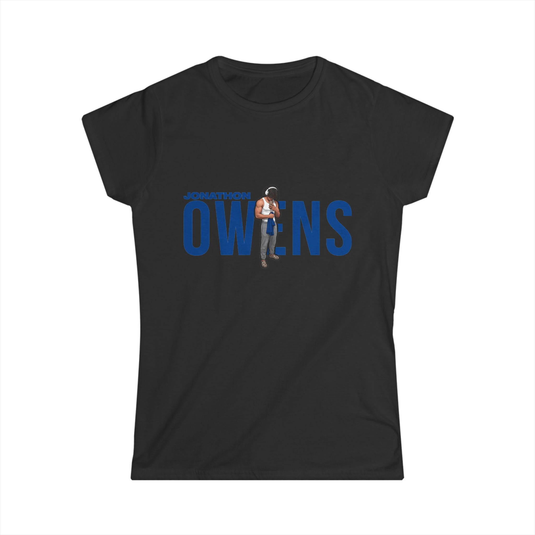 Women's Softstyle Tee — character_player_name in Black