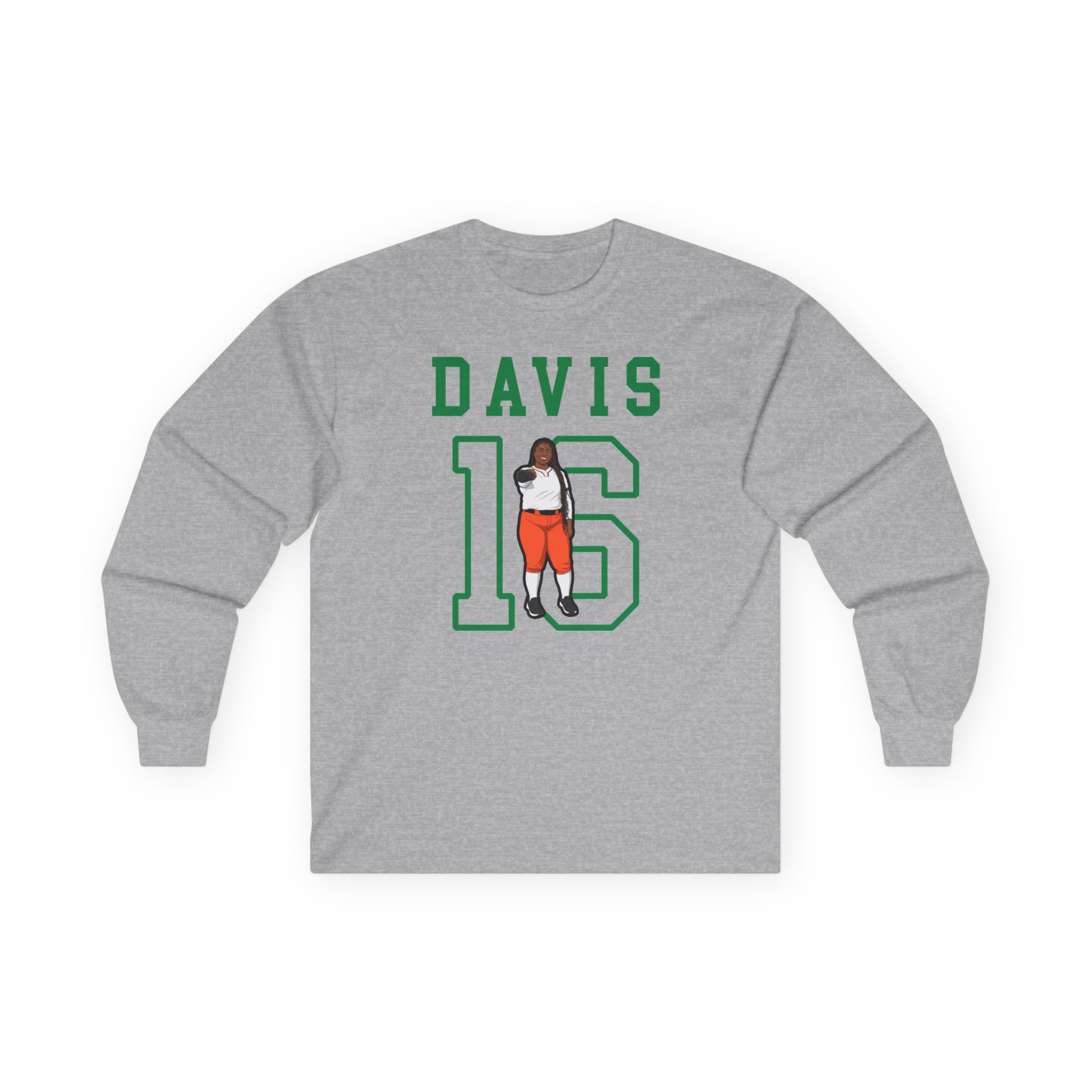 Long Sleeve Tee — character_shirsey in Grey