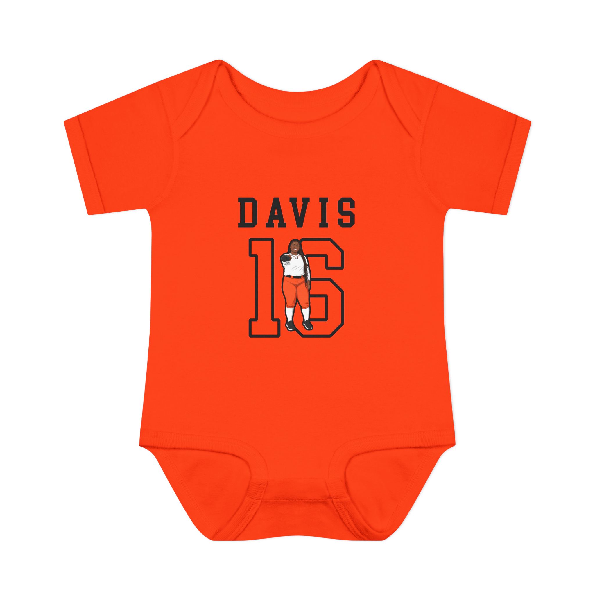Baby Onesie — character_shirsey in Orange