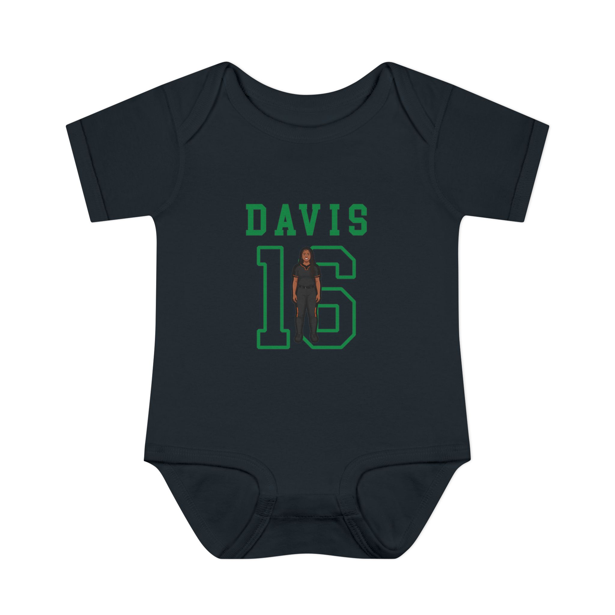 Baby Onesie — character_shirsey in Black