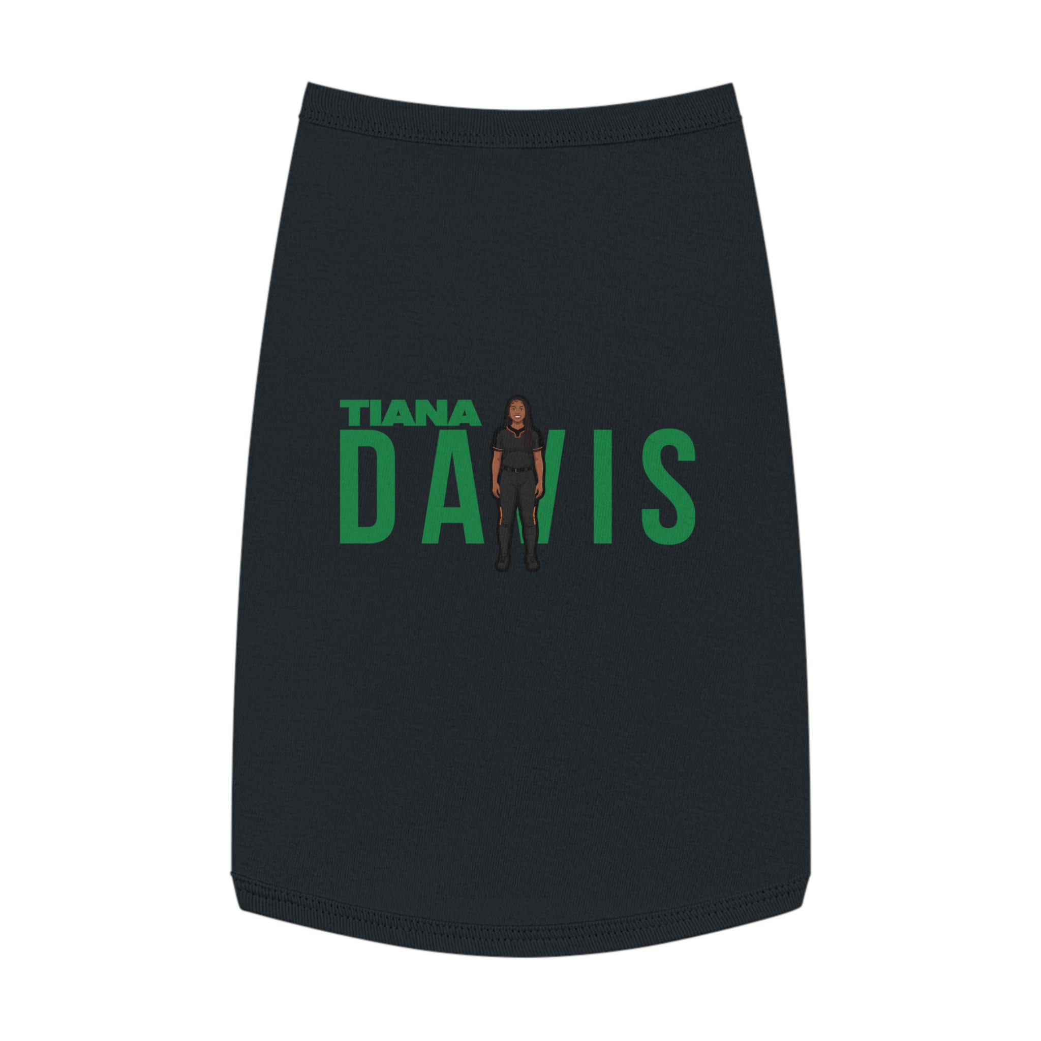 Pet Tank Top — character_player_name in Black