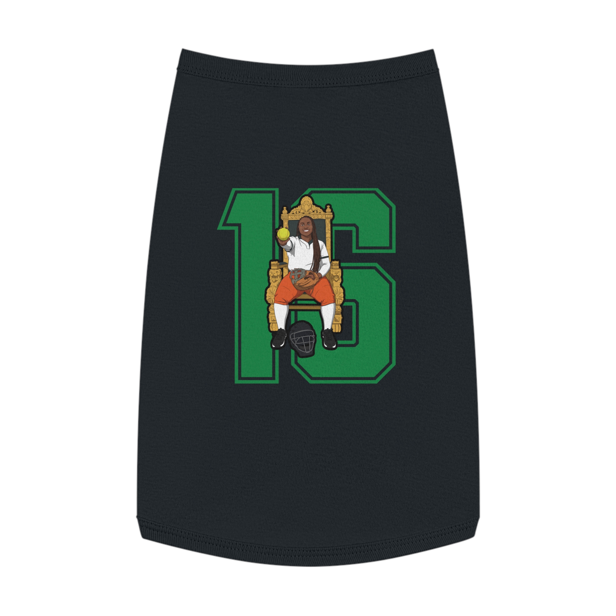 Pet Tank Top — character_number in Black