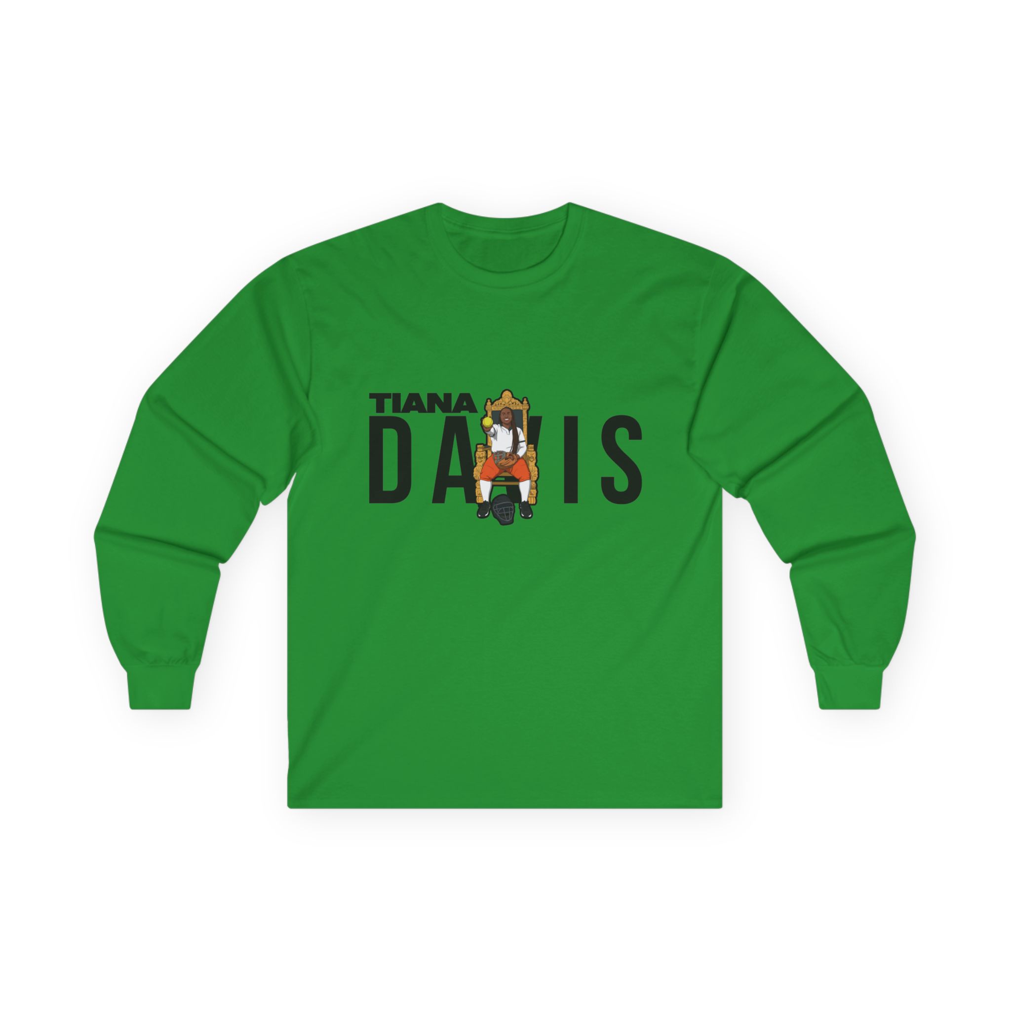 Long Sleeve Tee — character_player_name in Green