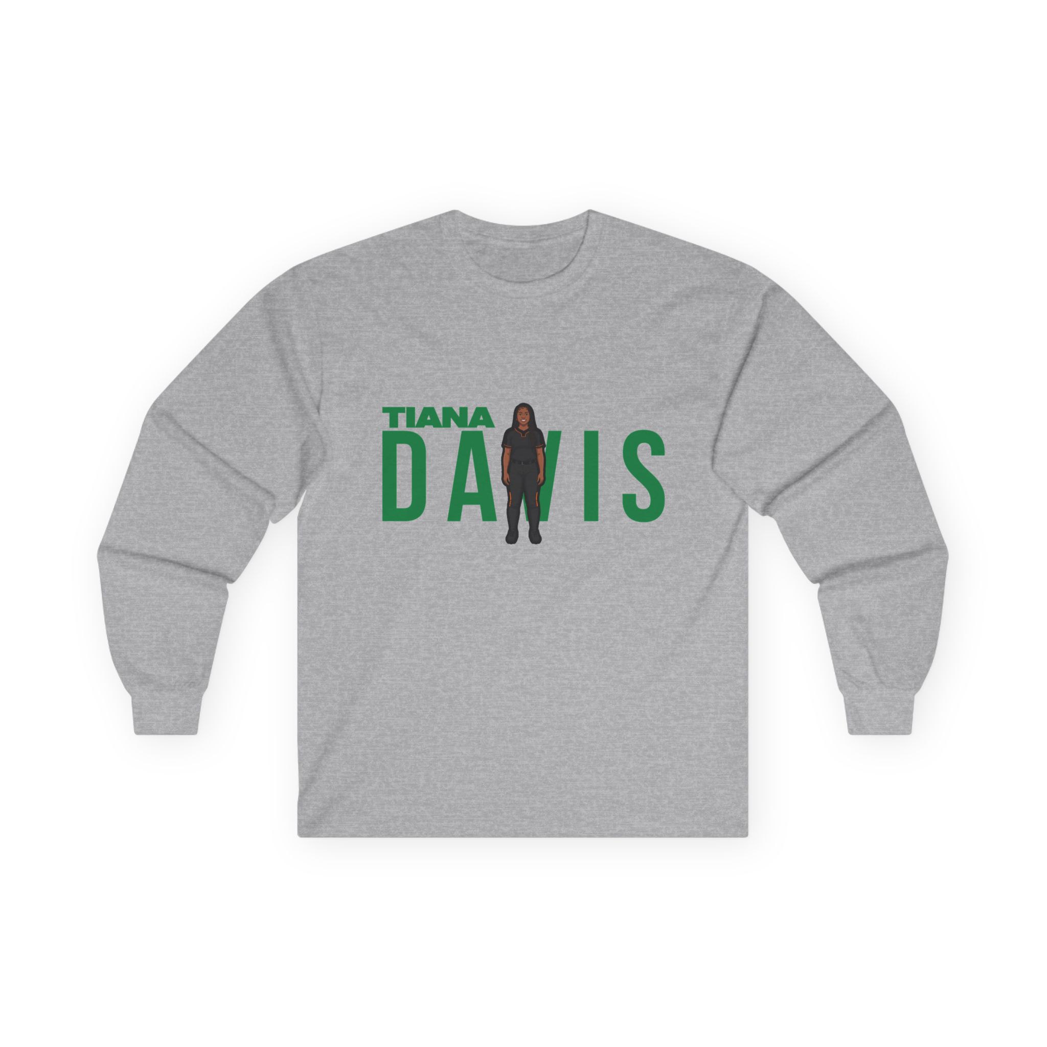 Long Sleeve Tee — character_player_name in Grey