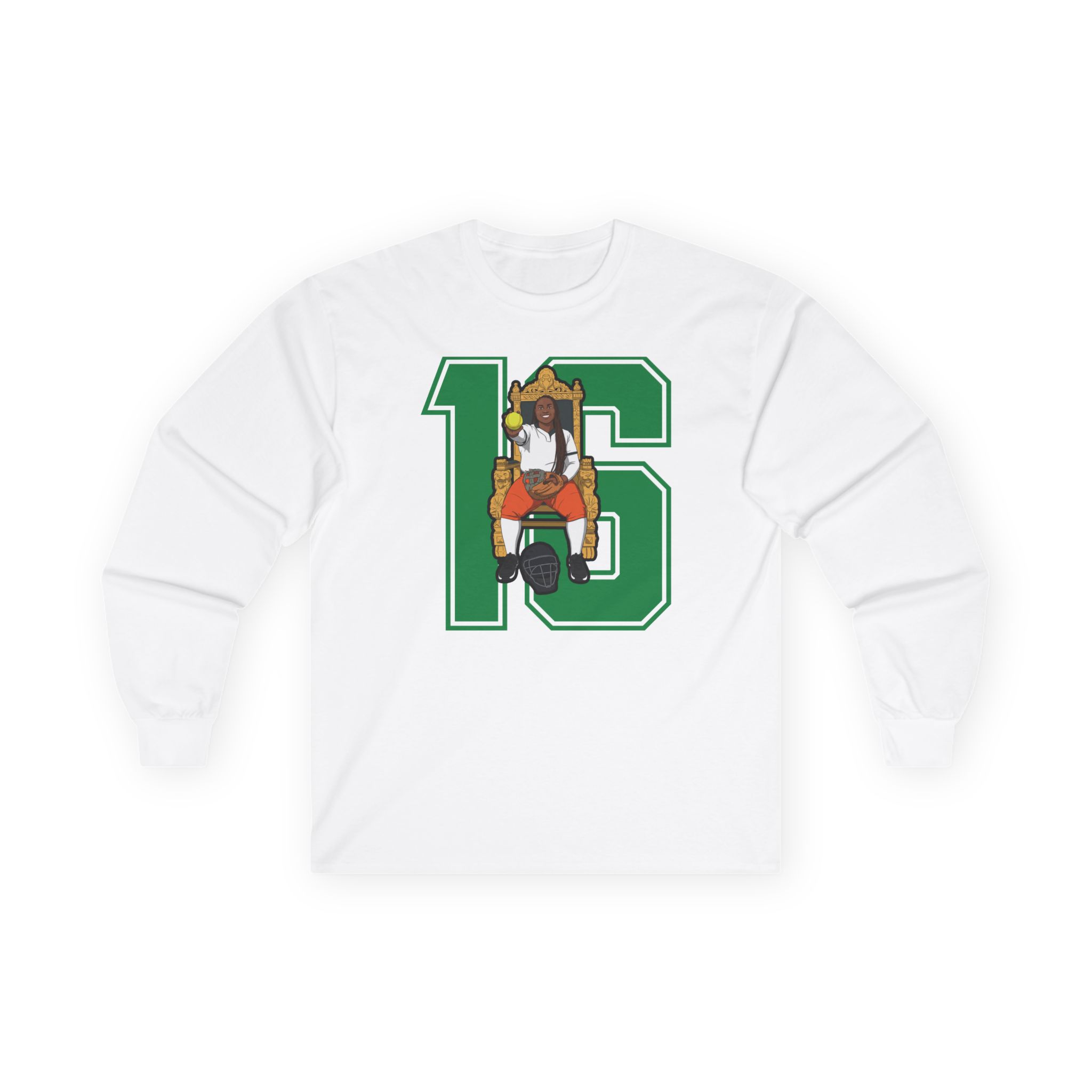 Long Sleeve Tee — character_number in White