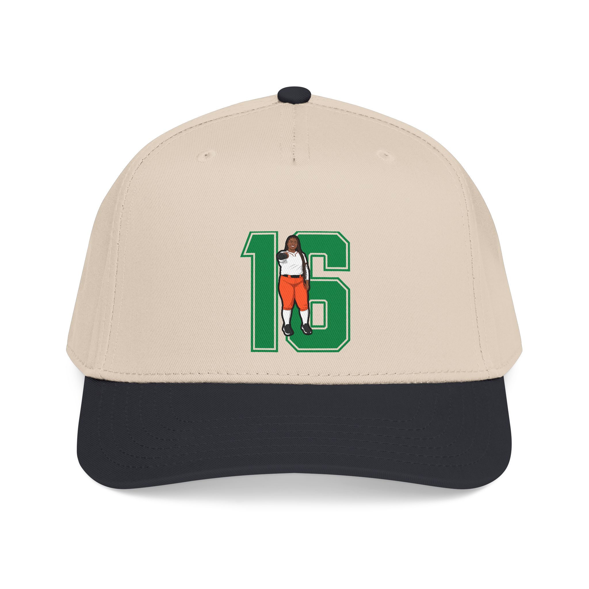 Baseball Cap — character_number in Black / Natural
